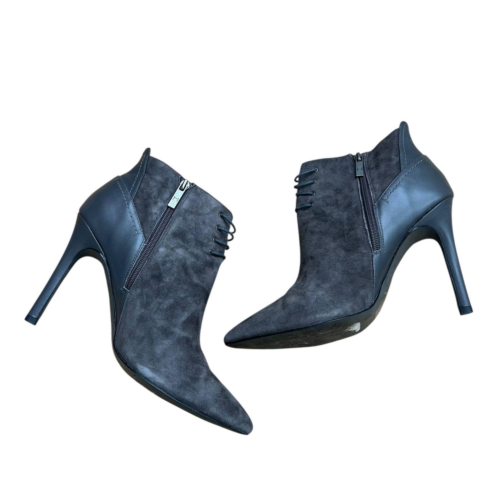 Other Halston Gray Suede Irene Stiletto Boots Sz 10 Size US 10 / IT 40 - 8 Thumbnail