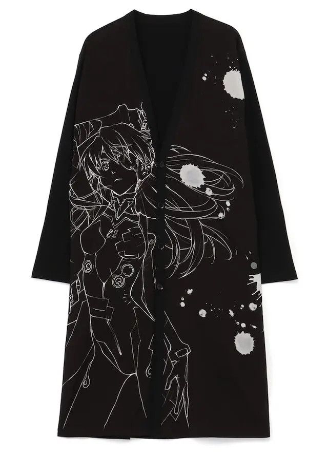 image of Evangelion X Ground Y Asuka Cardigan in Black, Men's (Size Medium)