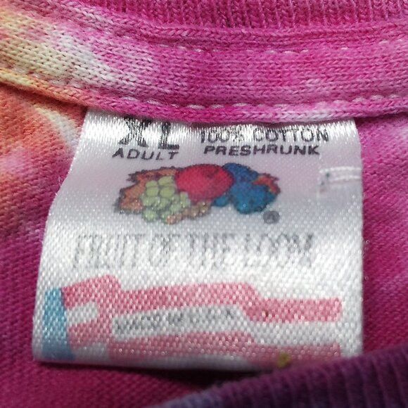 Fruit Of The Loom × Vintage Vintage 90s Diamond Rainbow Tie Dye T-Shirt Size US XL / EU 56 / 4 - 3 Thumbnail