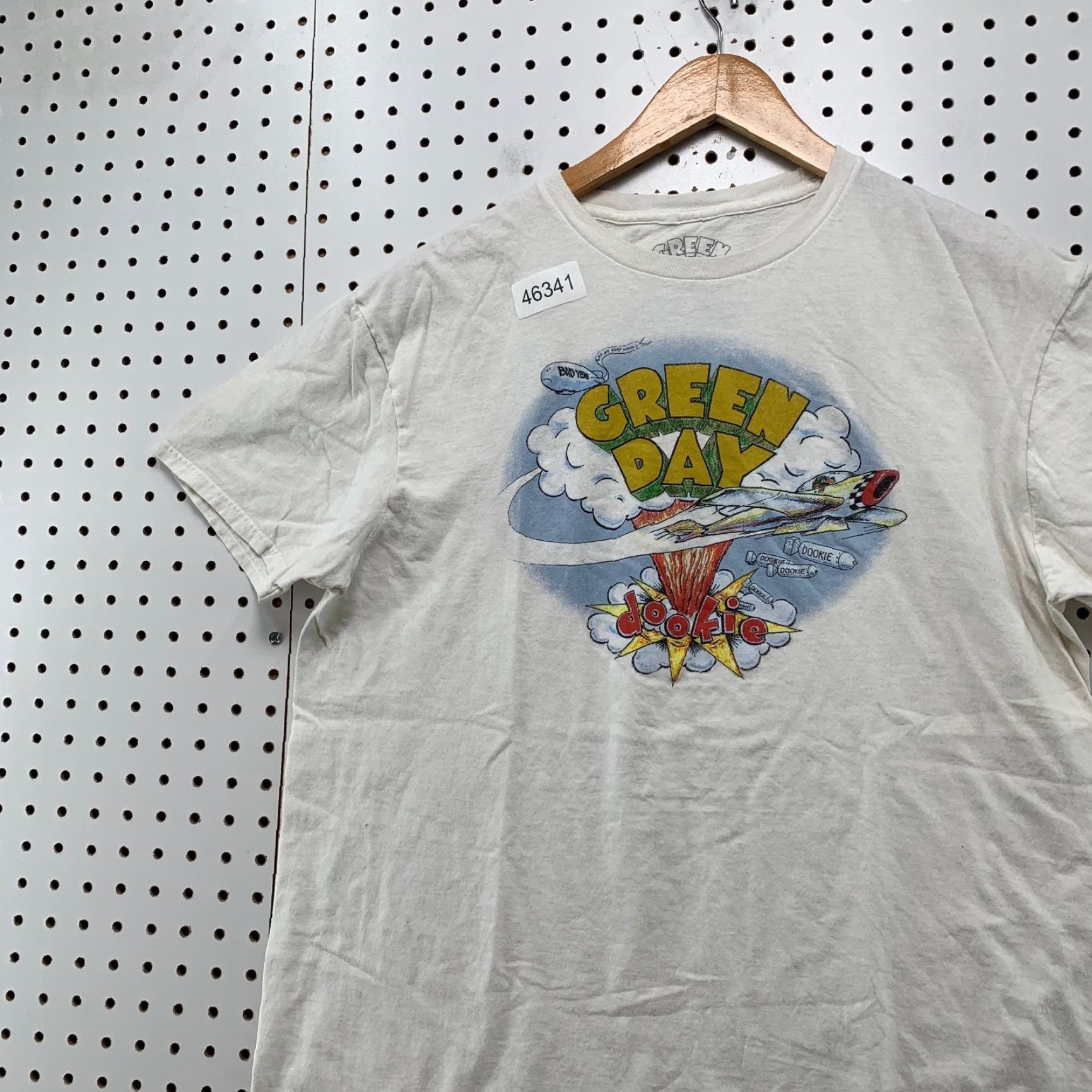 Vintage Green Day Dookie Shirt Mens L White Band Music Tee Shirt Airplane Size US L / EU 52-54 / 3 - 3 Thumbnail