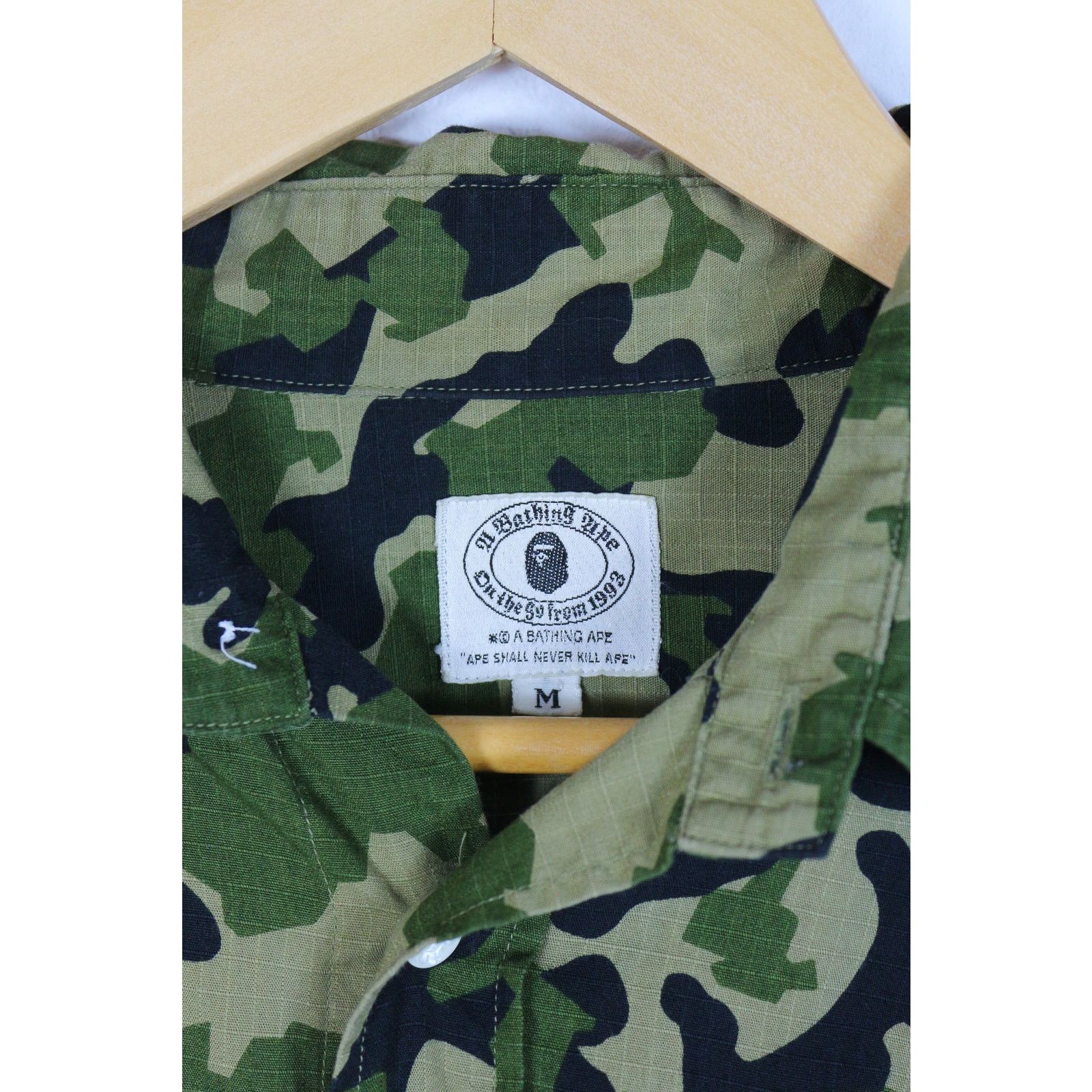 Bape Vintage BAPE Full Camo Mad Face Shirt A Bathing Ape 90s Size US M / EU 48-50 / 2 - 3 Thumbnail