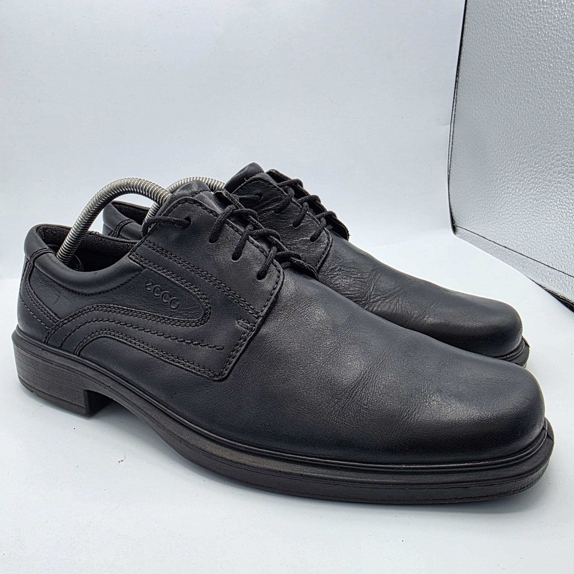 Ecco ECCO Helsinki Mens Size 9.5 Black Plain Toe Dress Shoes Oxfo Size US 9.5 / EU 42-43 - 1 Thumbnail