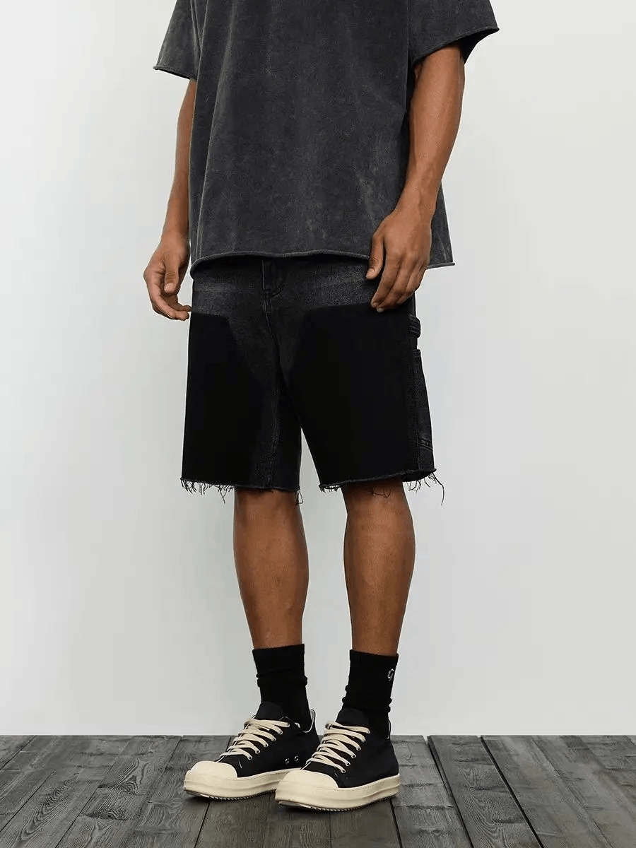 Japanese Brand × Vintage Washed Vintage Street Hip Hop Denim Shorts Size US 32 / EU 48 - 2 Thumbnail