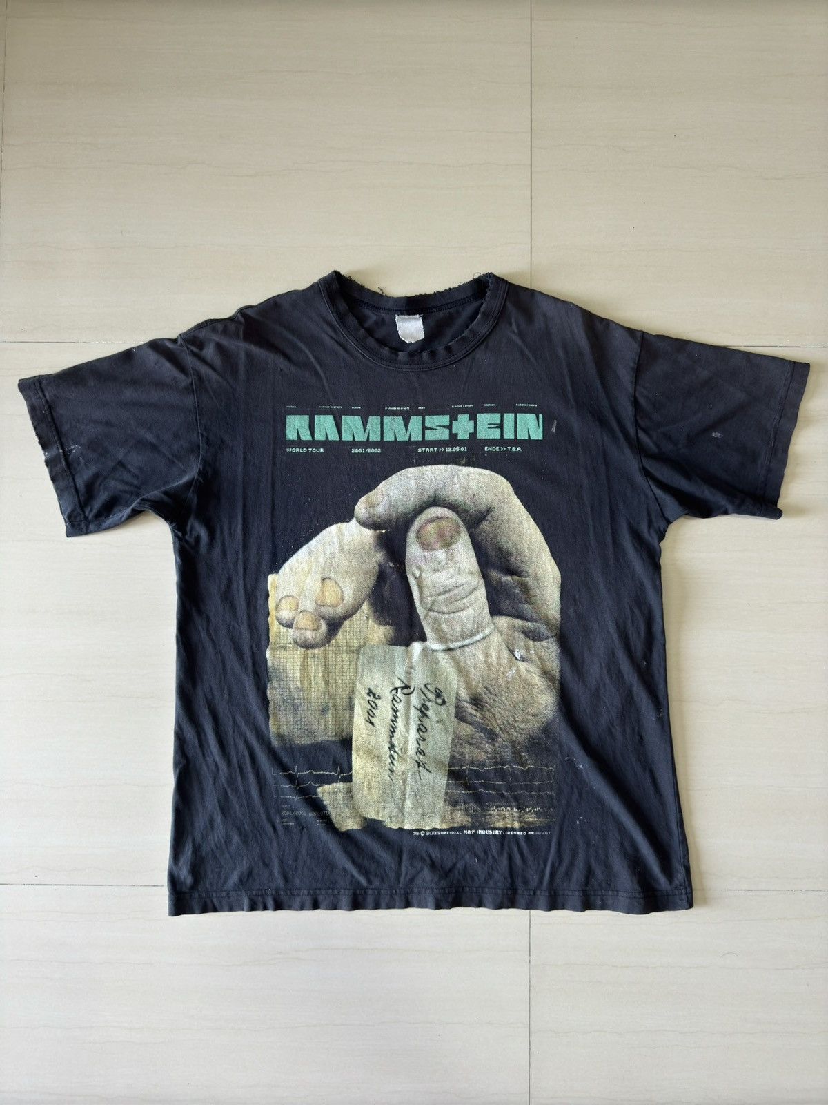 Band Tees × Vintage 2003 Rammstein World Tour 2001/2002 Mutter 00s Vintage Shirt Size US L / EU 52-54 / 3 - 3 Thumbnail