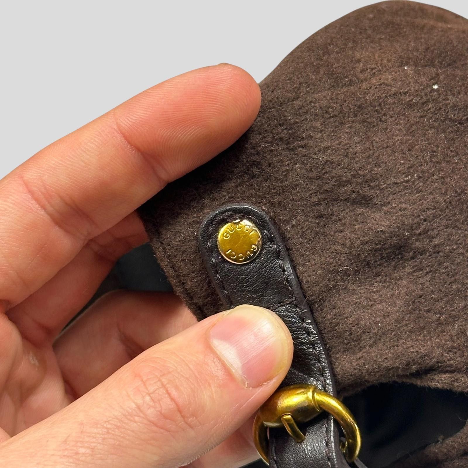 Gucci Gucci 00’s Cashmere Wool Leather Newsboy Jockey Hat - S/M Size ONE SIZE - 5 Thumbnail