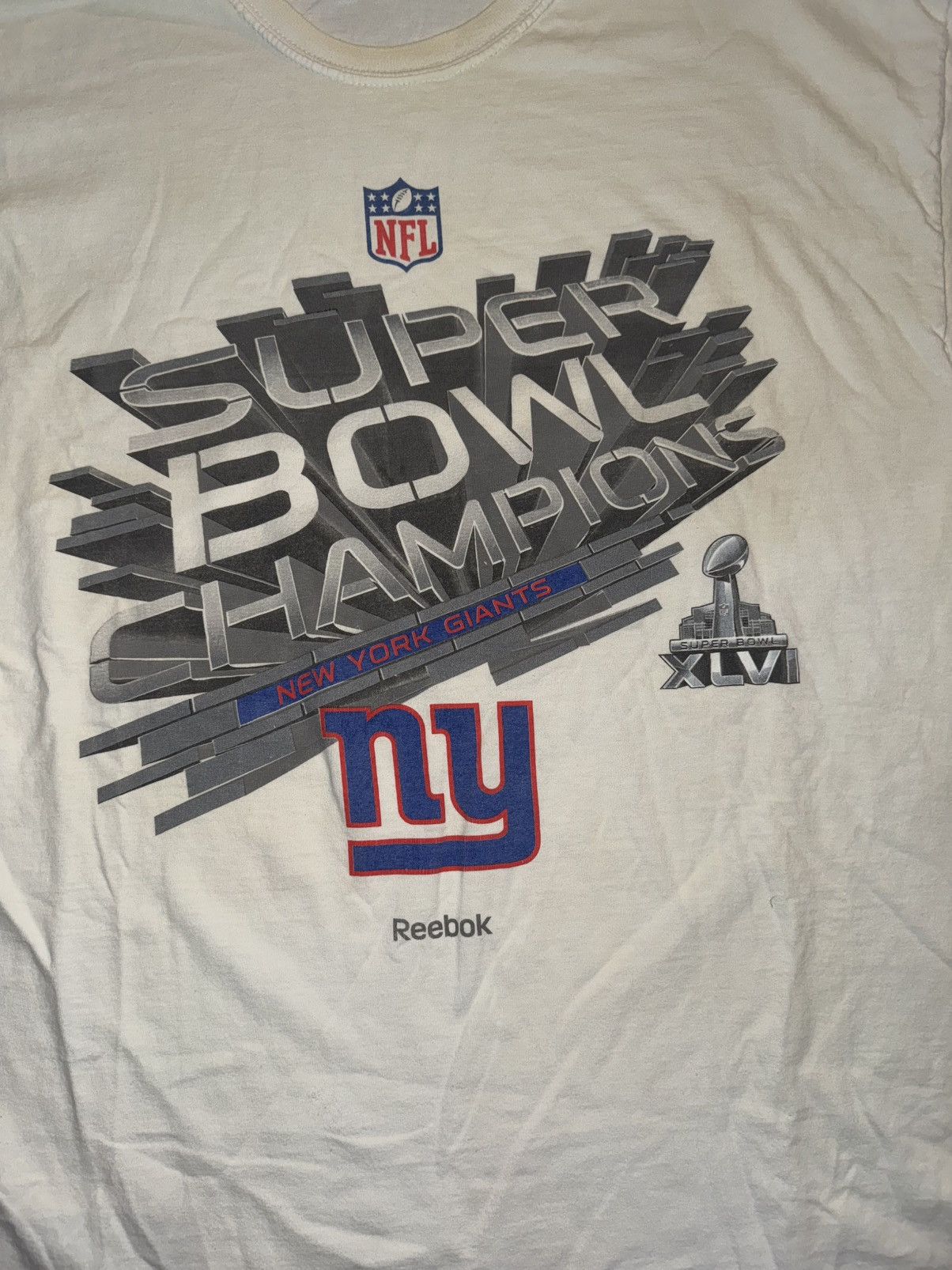 NFL New York Giants Super Bowl XLVI Champions 2012 Tee Size US XL / EU 56 / 4 - 2 Thumbnail