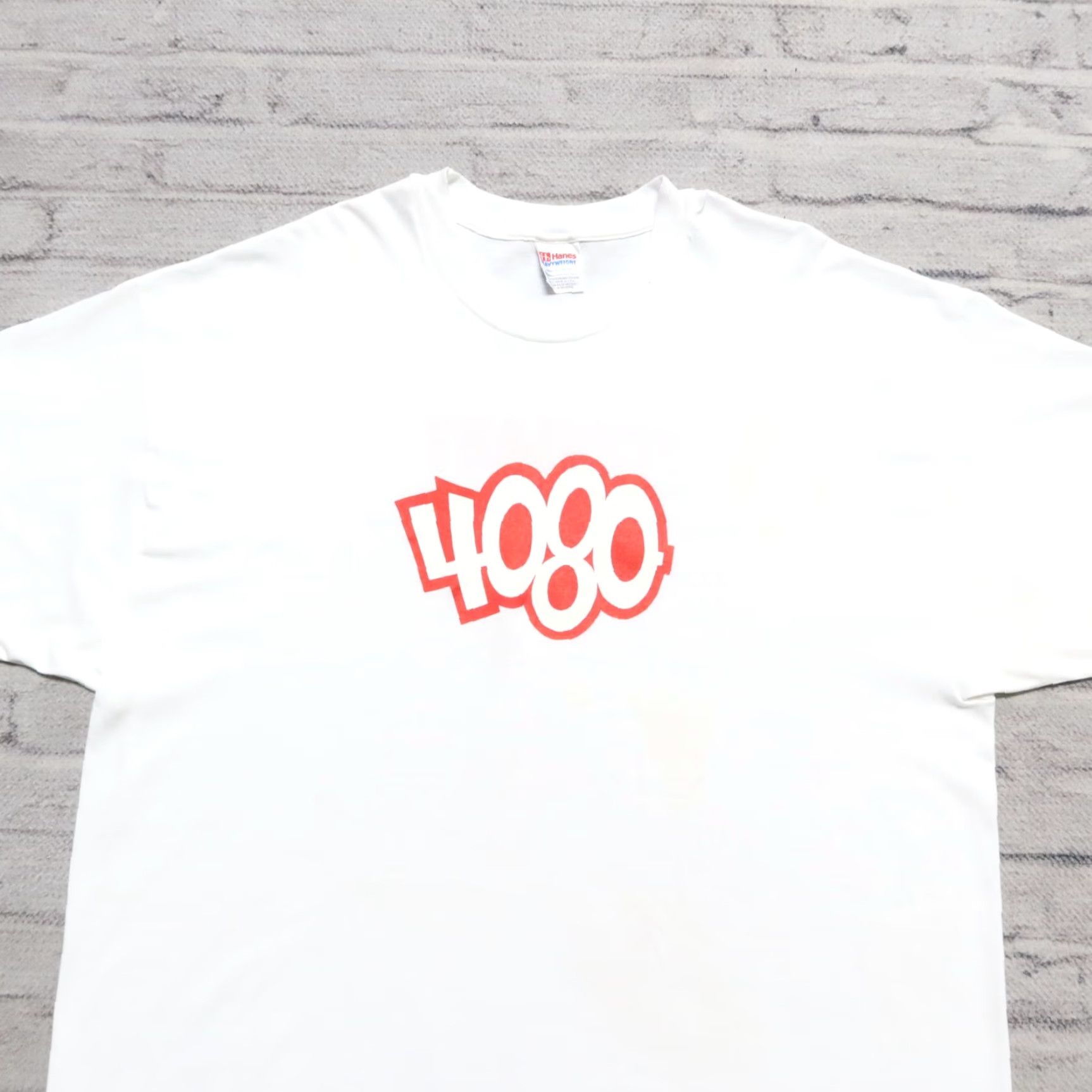 Hanes Vintage Forty Eighty Rap Shirt Tee Men 2XL White Hanes Shirt Mens 4080 90s Decade Rap Size US XXL / EU 58 / 5 - 4 Thumbnail