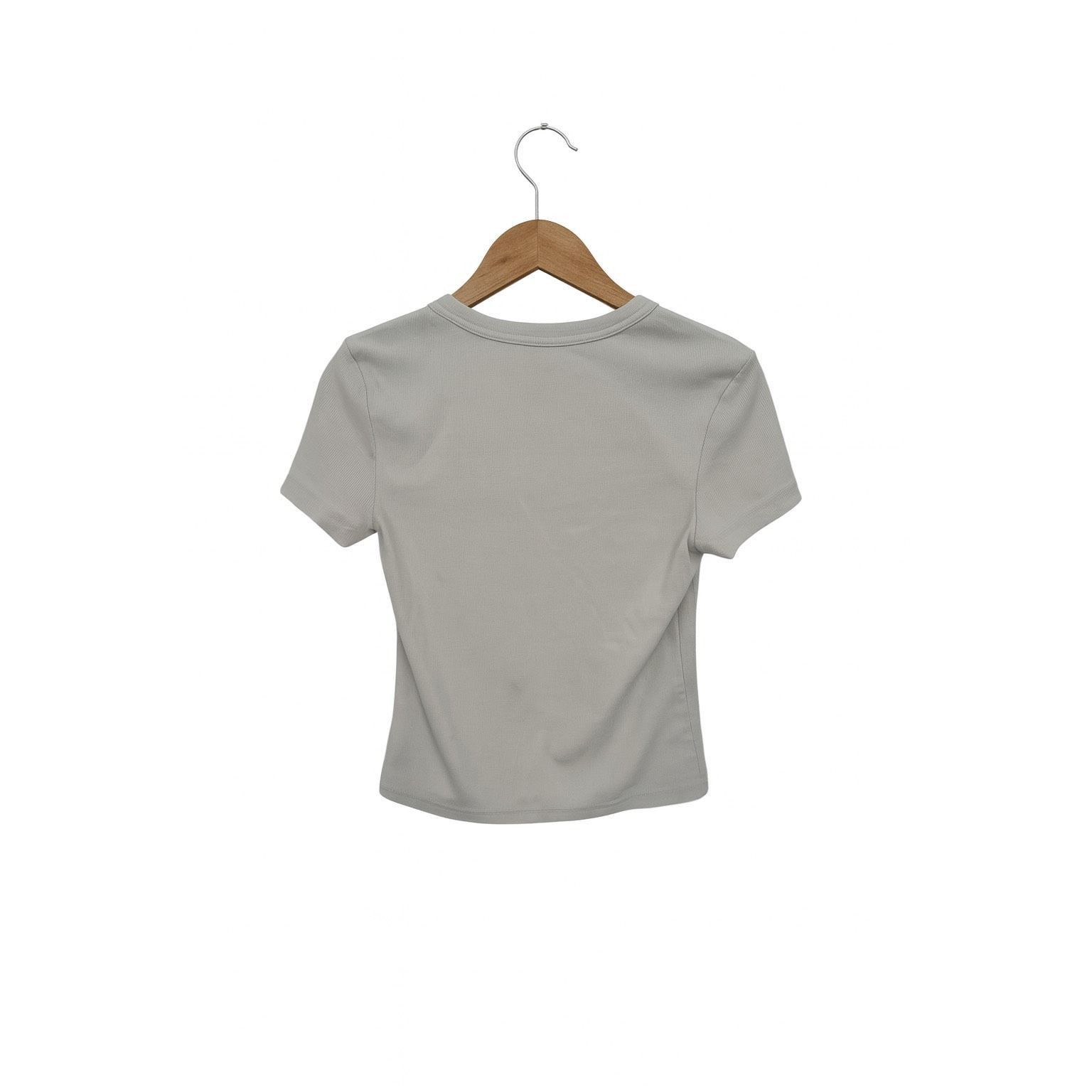 & Other Stories & Other Stories White Ribbed Fitted T-Shirt | Short Sleeve T Size S / US 4 / IT 40 - 4 Thumbnail