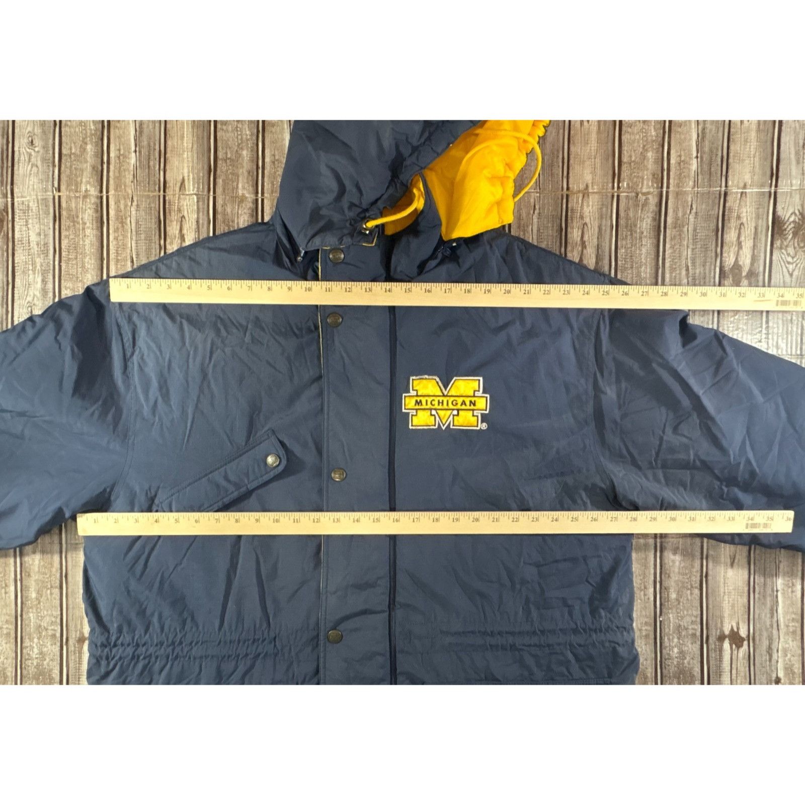 Starter Michigan Wolverines Starter hooded parka coat jacket size 2X Size US XXL / EU 58 / 5 - 9 Thumbnail