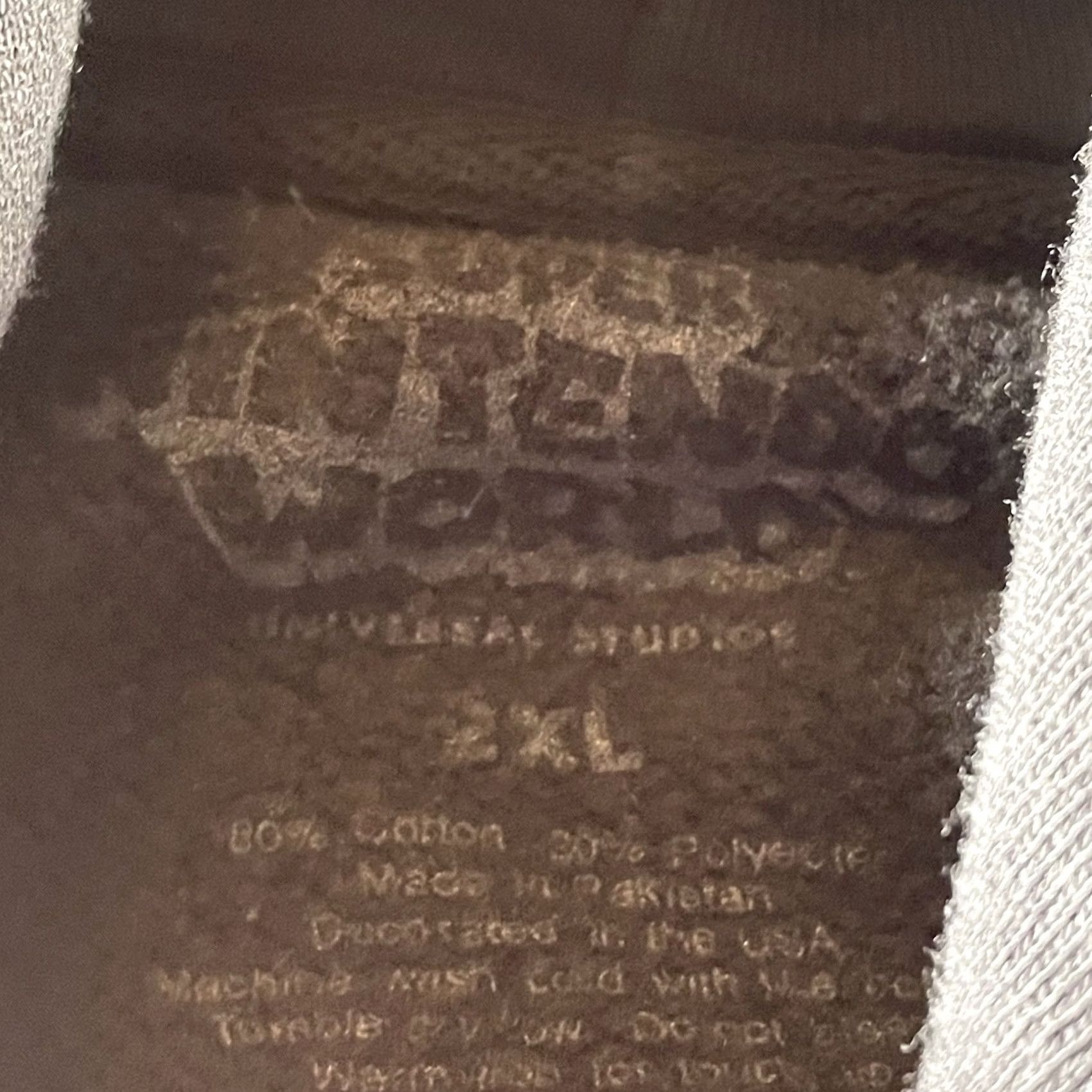 Vintage UNIVERSAL Super Nintendo World HOODIE Mens 2XL US Limited Black Size US XXL / EU 58 / 5 - 6 Thumbnail