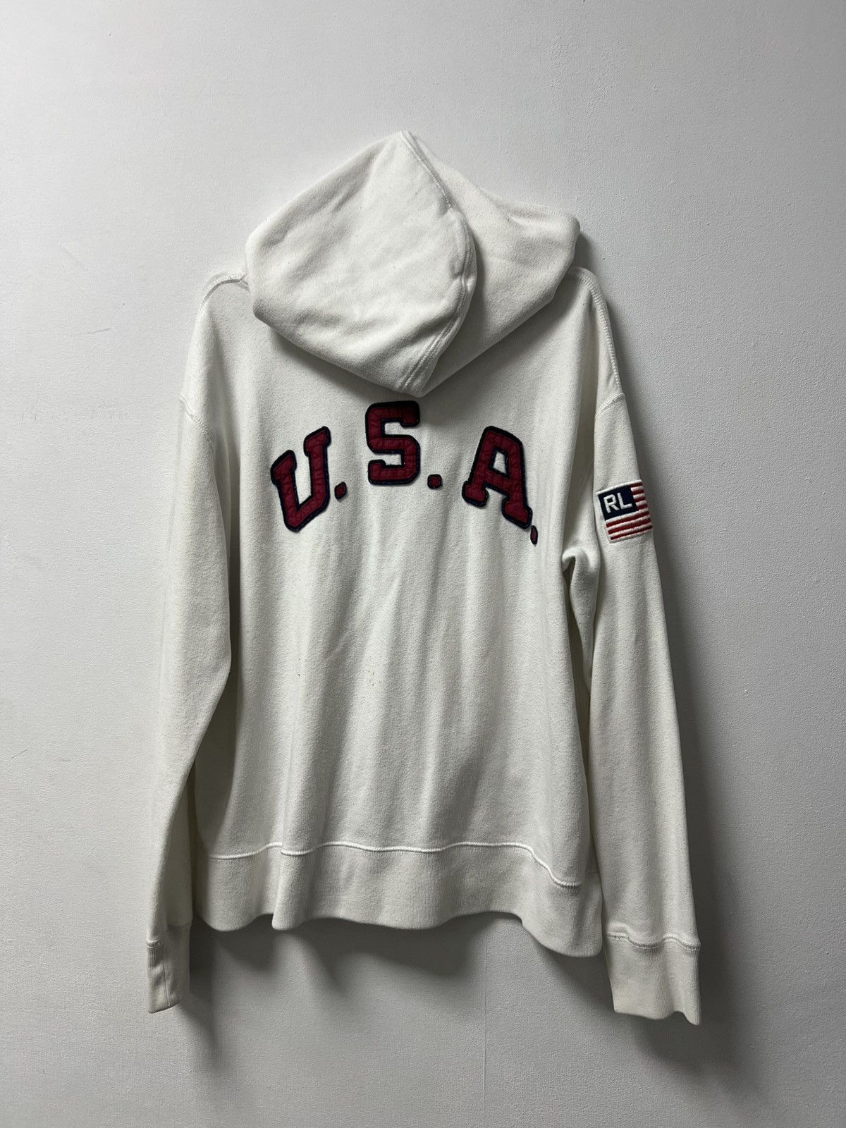 Vintage zip hoodie polo Ralph Lauren USA flag big pony