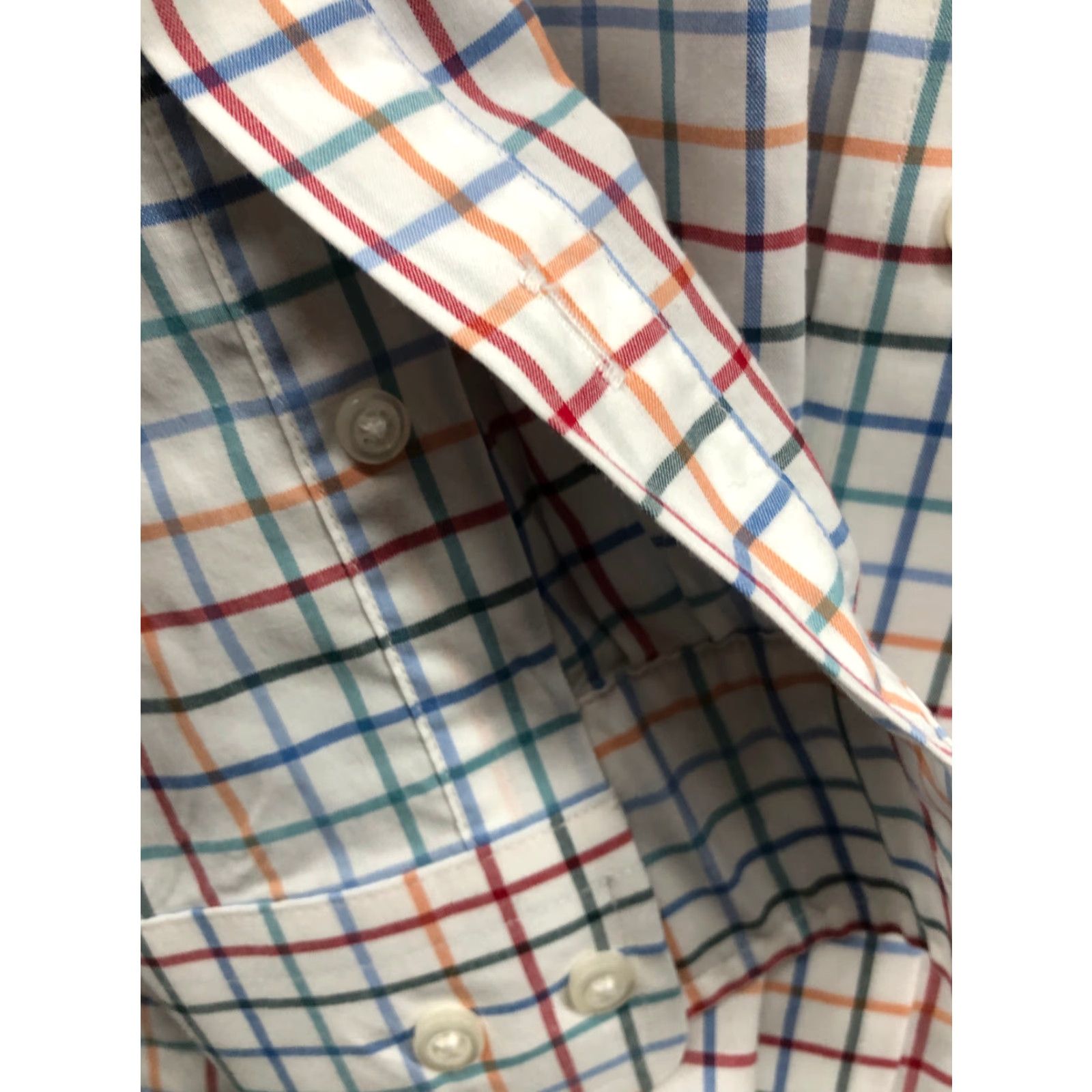 Jos. A. Bank Jos. A. Bank Shirt Mens White Striped Long Sleeve Spread Collar Button-Up M Mens Size US M / EU 48-50 / 2 - 3 Thumbnail