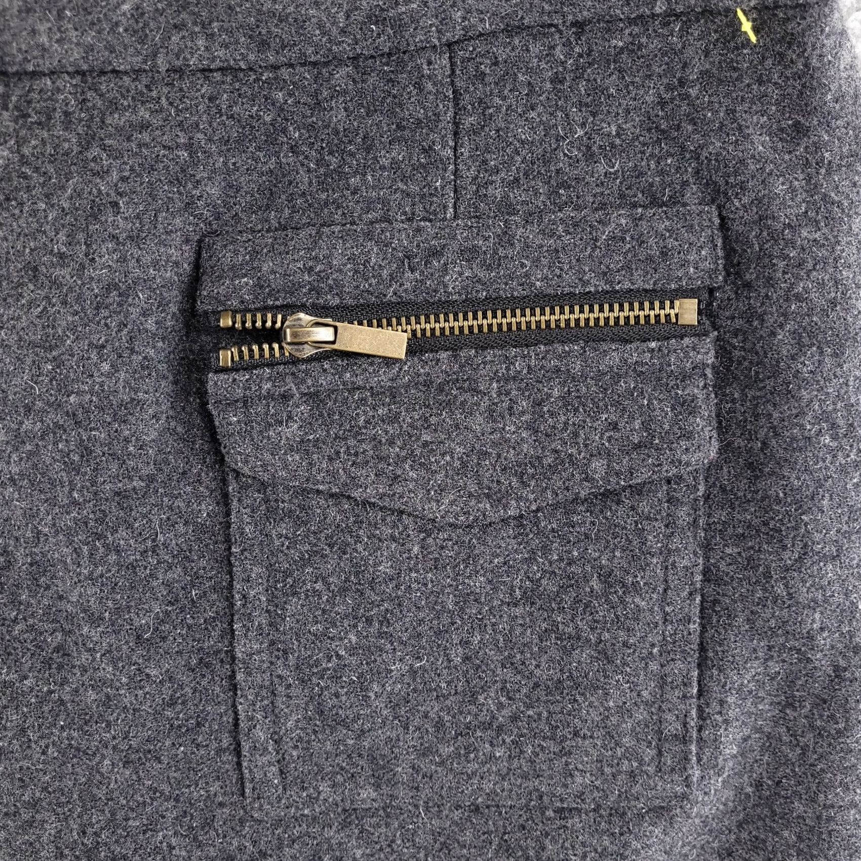 J.Crew J.CREW Skirt Women 4 Pencil Straight Wool Blend Zip Pockets Gray Lined Front Vintage No Size 27" / US 4 / IT 40 - 2 Thumbnail