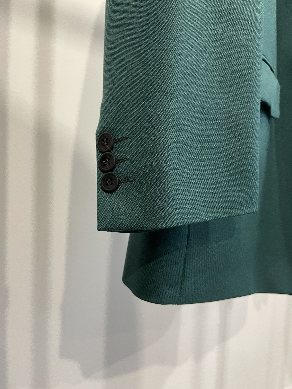 Louis Feraud Louis Féraud Paris Vintage Pure New Wool Blazer Green Size 40S - 3 Thumbnail