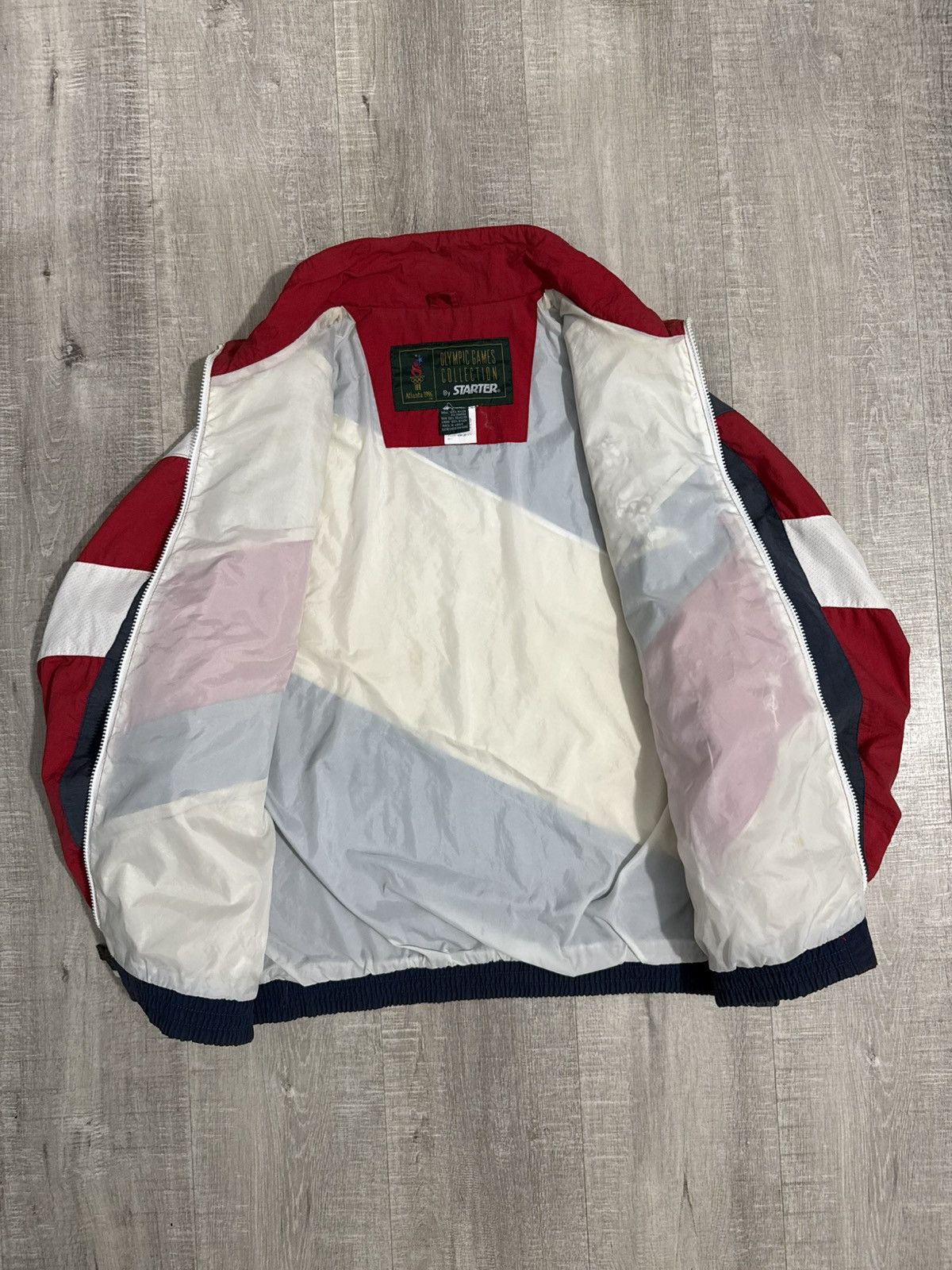 Starter Vintage sun faded atlanta 1996 olympic games starter jacket Size US XL / EU 56 / 4 - 16 Thumbnail