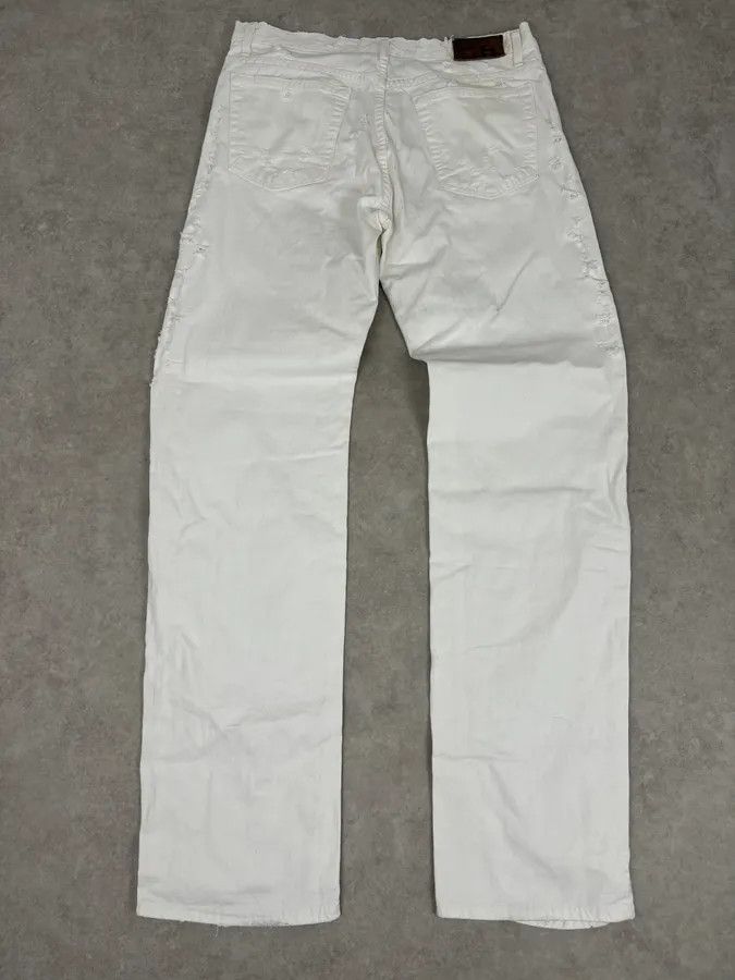 Just Cavalli SS2004 Cavalli Distressed White Denim Jeans Size US 32 / EU 48 - 6 Thumbnail