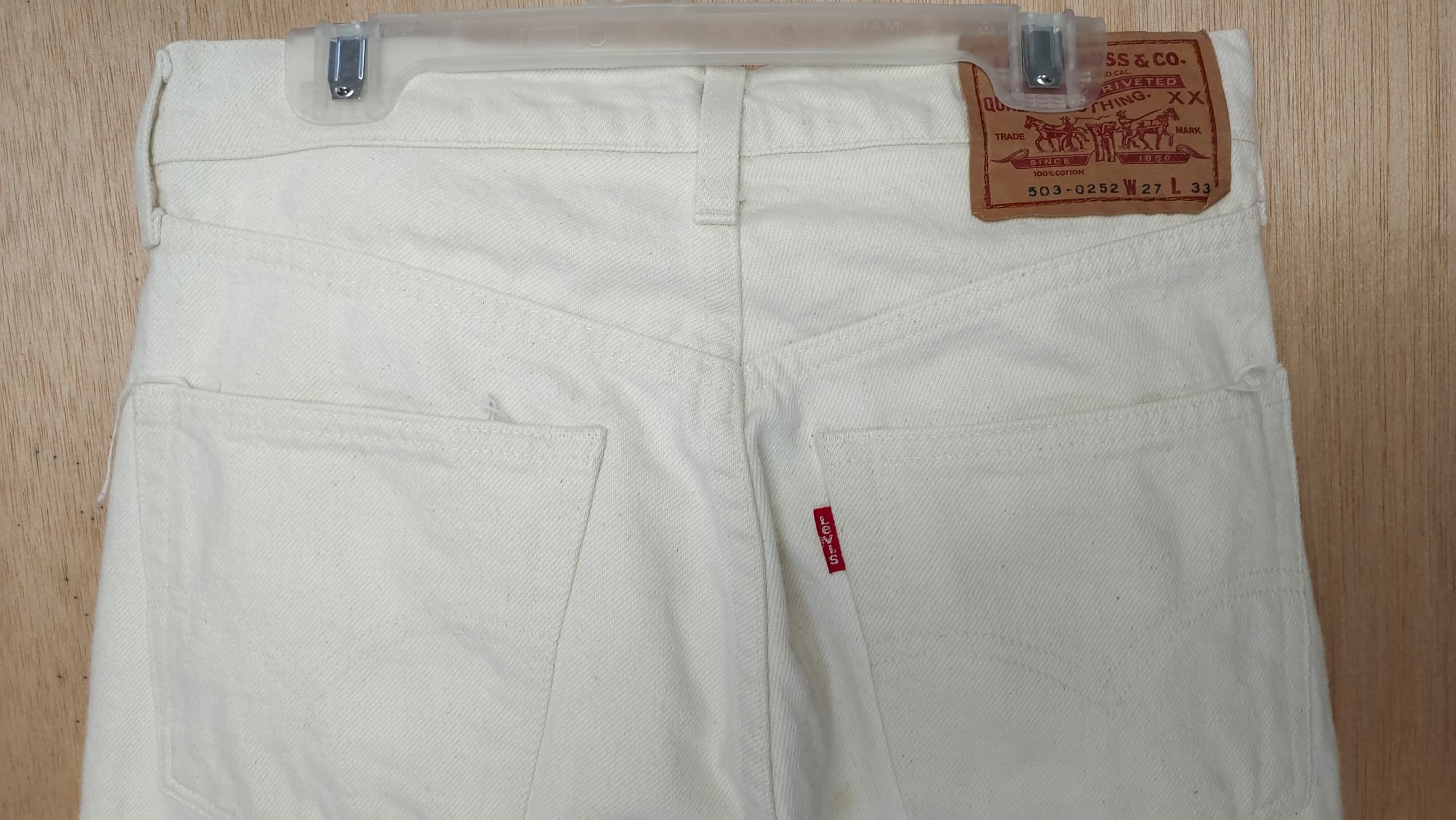 Levi's × Levi's Vintage Clothing × Vintage RARE VINTAGE LEVIS 503-0252 HIGH WAIST WHITE LEVIS Size 27" / US 4 / IT 40 - 4 Thumbnail