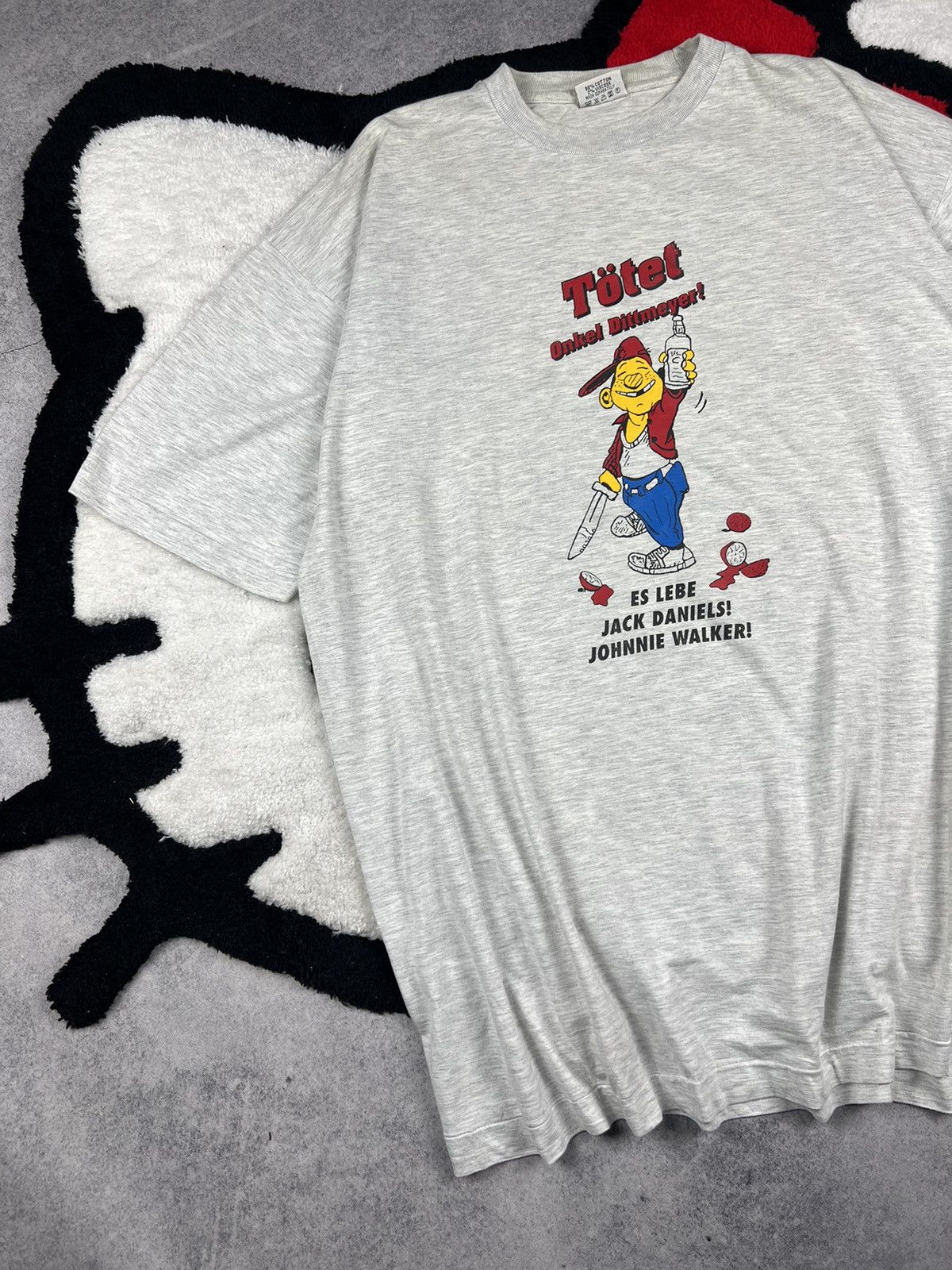 Band Tees Vintage Onkel Dittmeyer Jack Daniels Germany 80s Tee Shirt Size US XXL / EU 58 / 5 - 2 Thumbnail
