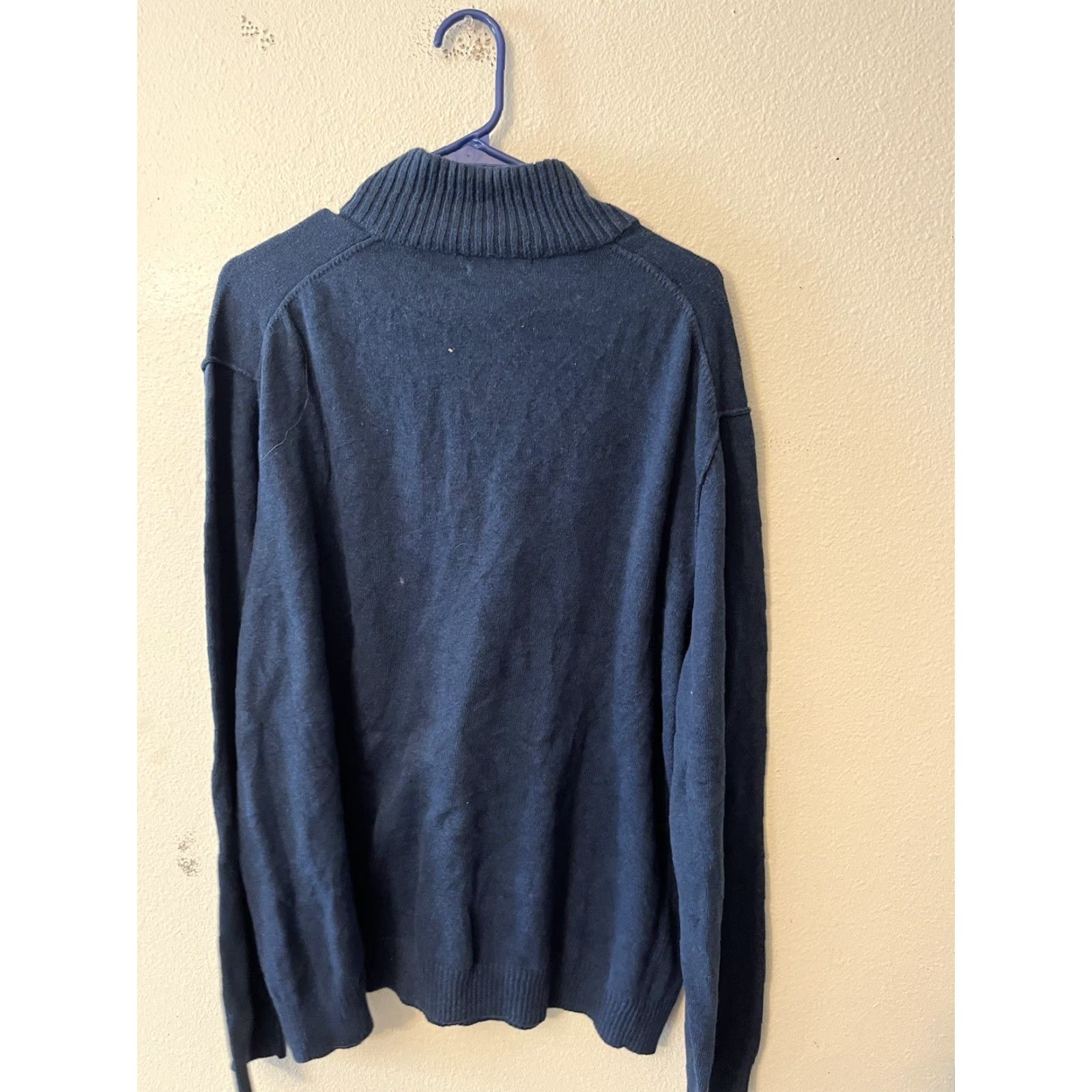 Calvin Klein Calvin Klein Mens Sweater 1/4 Zip Mock Neck 2XL Blue Shirt Pullover Size US XXL / EU 58 / 5 - 2 Thumbnail