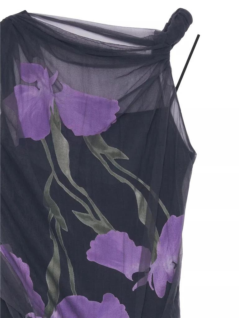 Givenchy o1w1db10325 Transparent Draped Dress in Multicolor Size S / US 4 / IT 40 - 3 Thumbnail