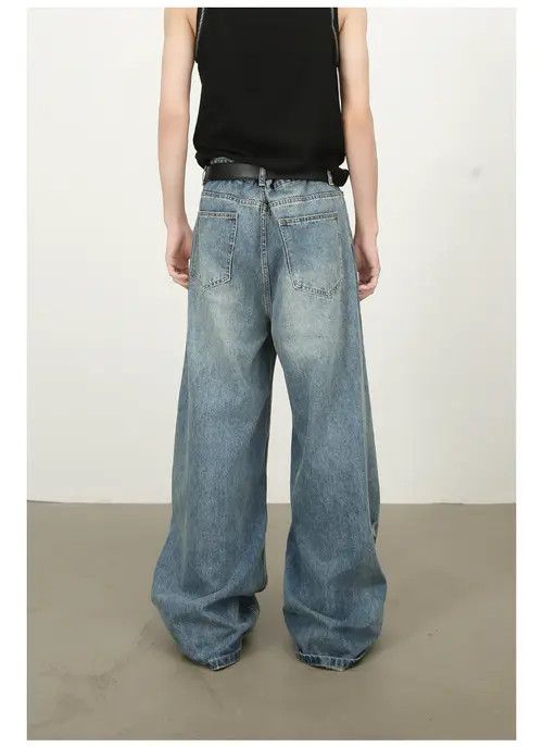 Jean American style distressed high street washed ripped jeans Size US 32 / EU 48 - 5 Thumbnail