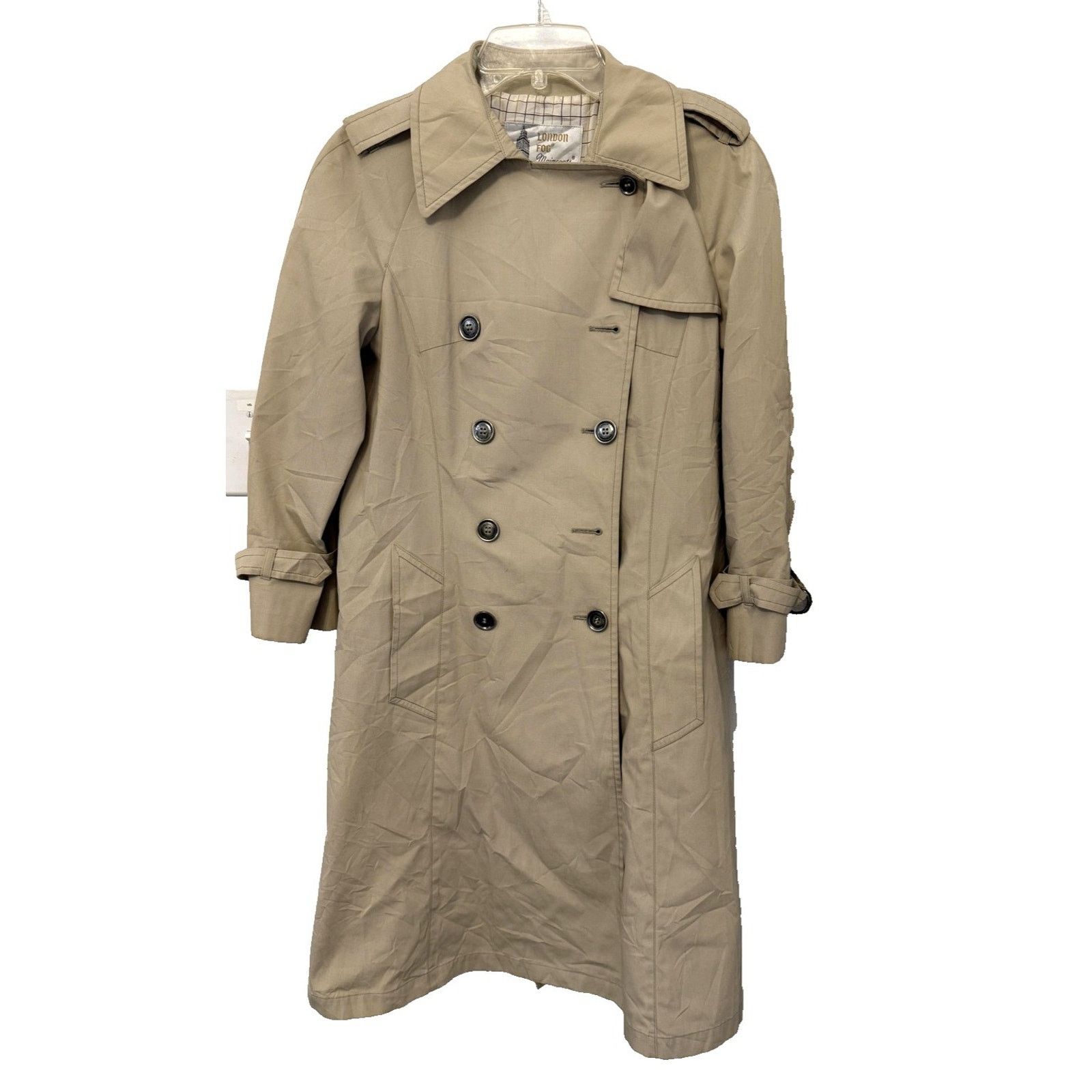 London Fog Vintage 80s London Fog Coat Mens Med Tan Trench Epaulet Size US M / EU 48-50 / 2 - 1 Thumbnail