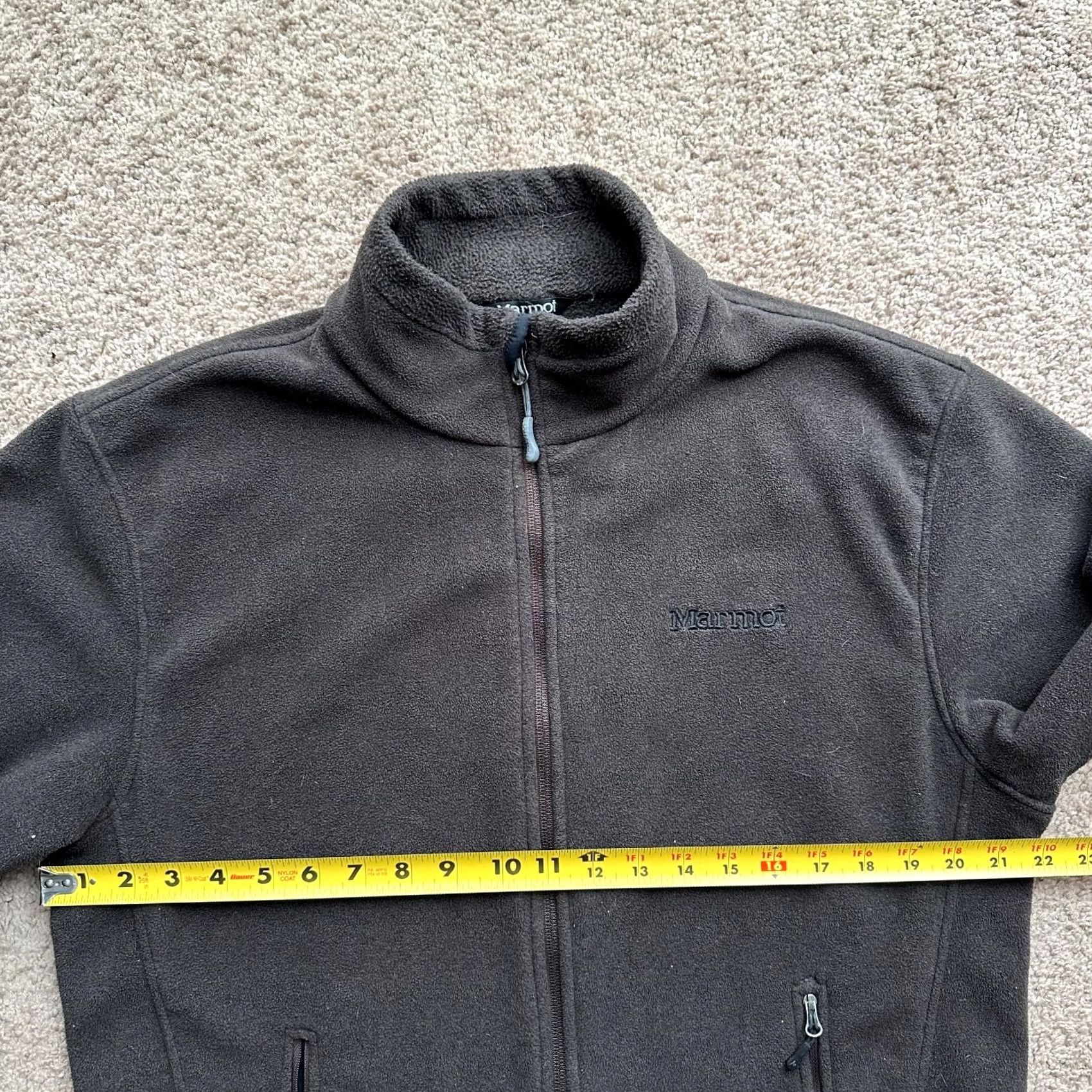 Marmot Marmot Jacket Mens Medium Full Zip Mock Neck Fleece Dark Brown Polartec Pockets Size US M / EU 48-50 / 2 - 7 Thumbnail