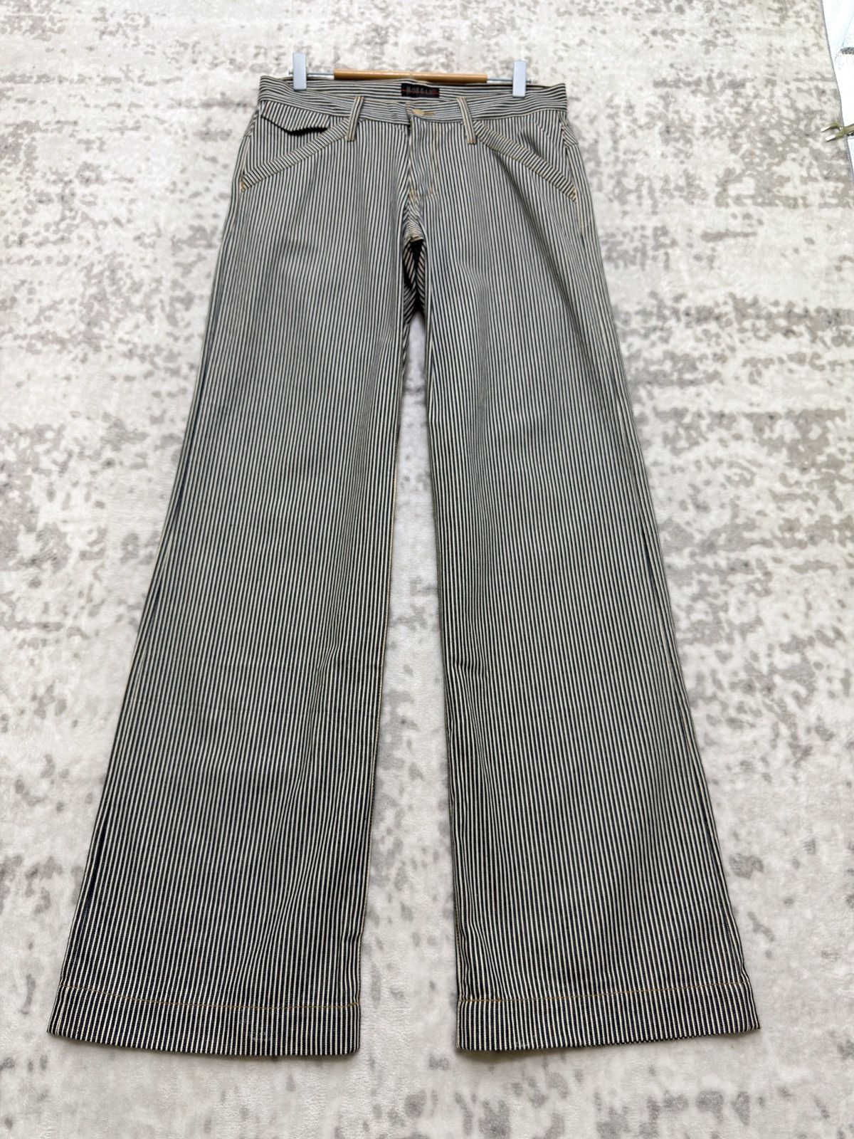Morgan Homme Vintage Morgan Homme Hickory Railroad Stripe Wide Leg Pants Size US 32 / EU 48 - 1 Thumbnail
