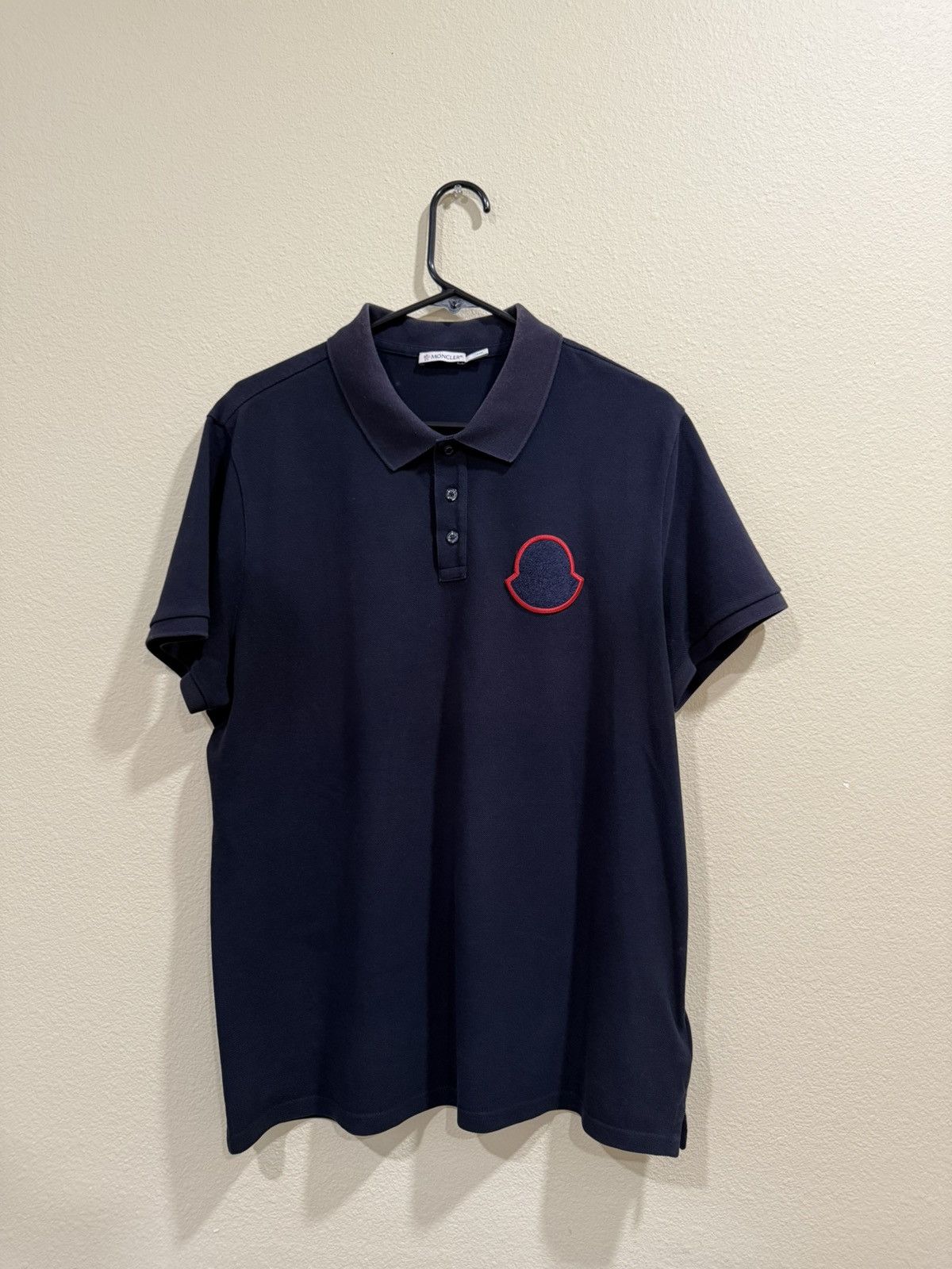 Moncler Navy Moncler Polo Size US XL / EU 56 / 4 - 1 Thumbnail