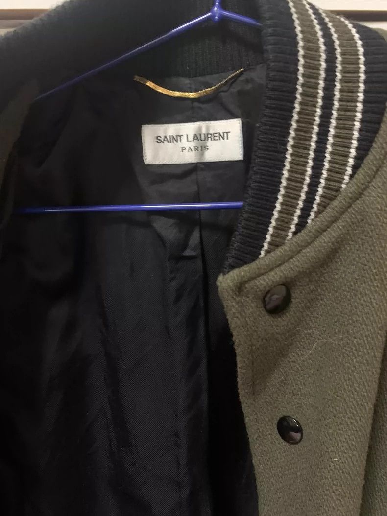 Saint Laurent Paris Saint Laurent Paris Classic dark green baseball jacket-2506 Size US XS / EU 42 / 0 - 2 Thumbnail