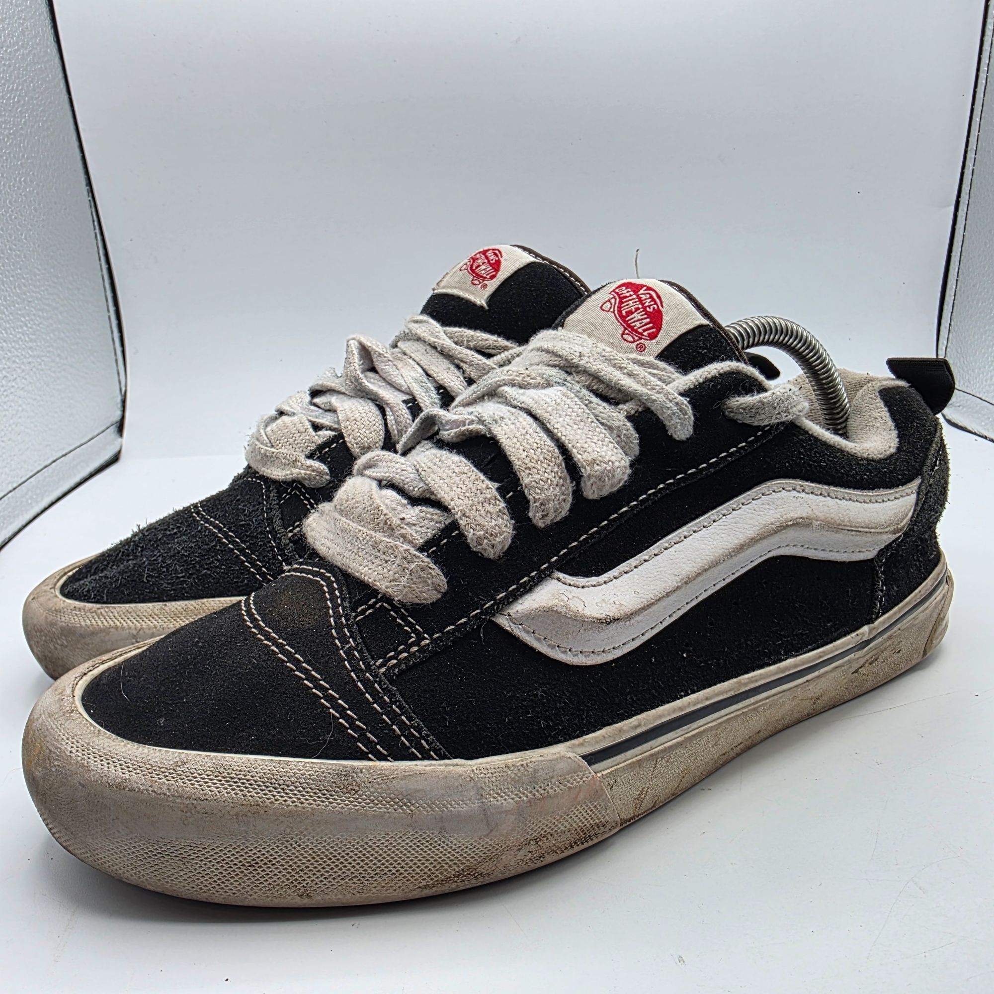 Vans Vans Knu Skool Mens Size 9.5 Black White Suede Chunky Skate Size US 9.5 / EU 42-43 - 3 Thumbnail