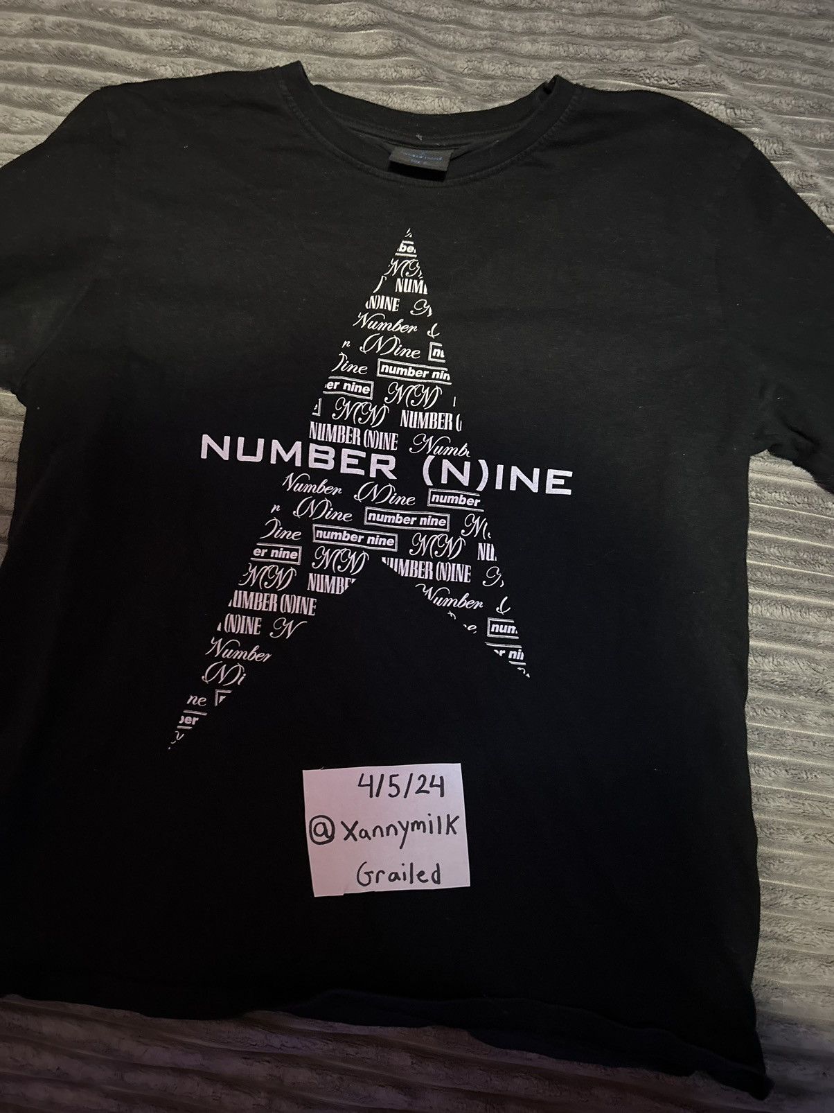 image of Number N Ine Number (N)Ine in Black, Men's (Size Medium)