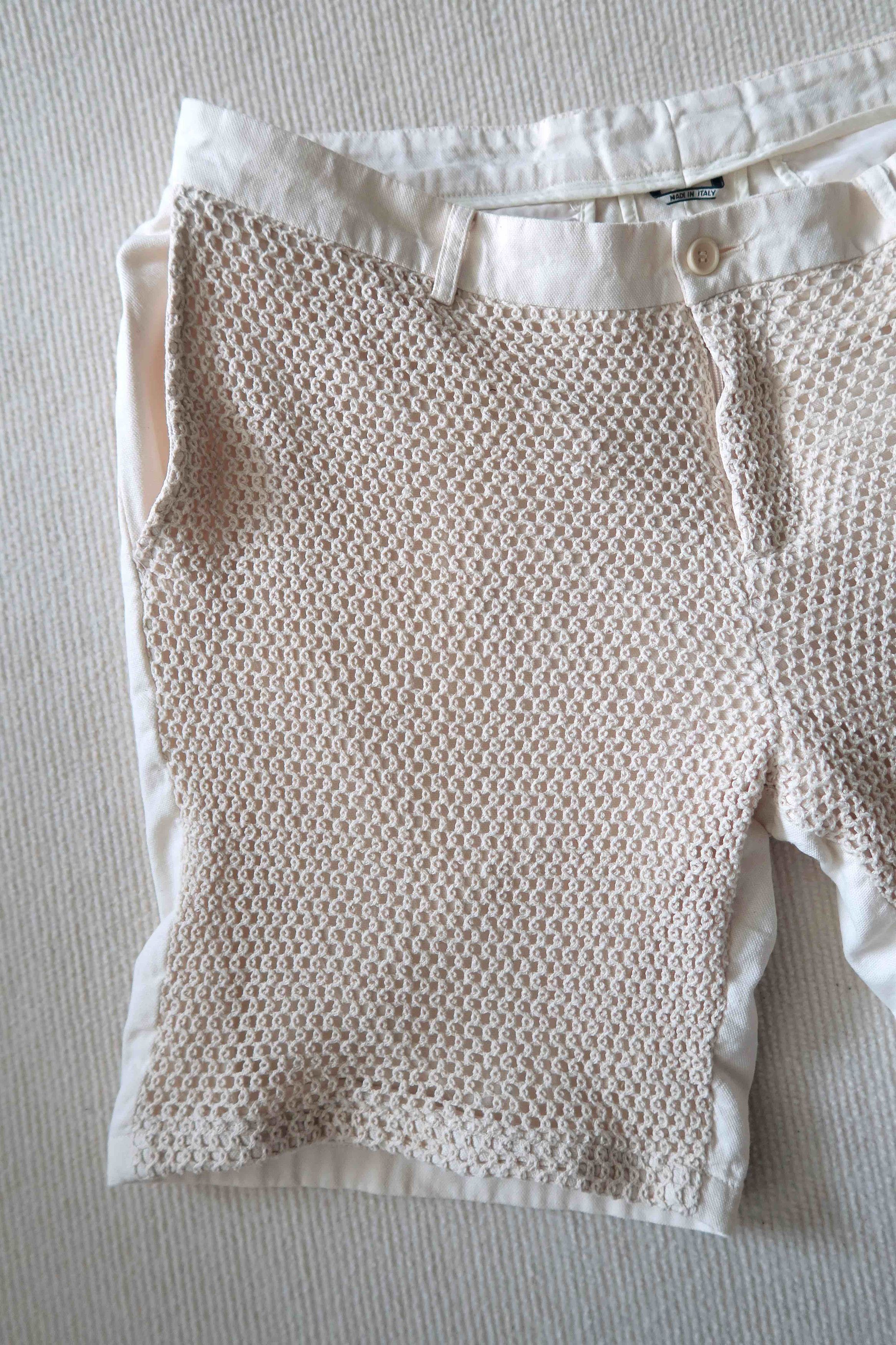 Daniele Alessandrini Daniele Alessandrini Italy Luxury Knitted Net Front Shorts Size US 36 / EU 52 - 3 Thumbnail