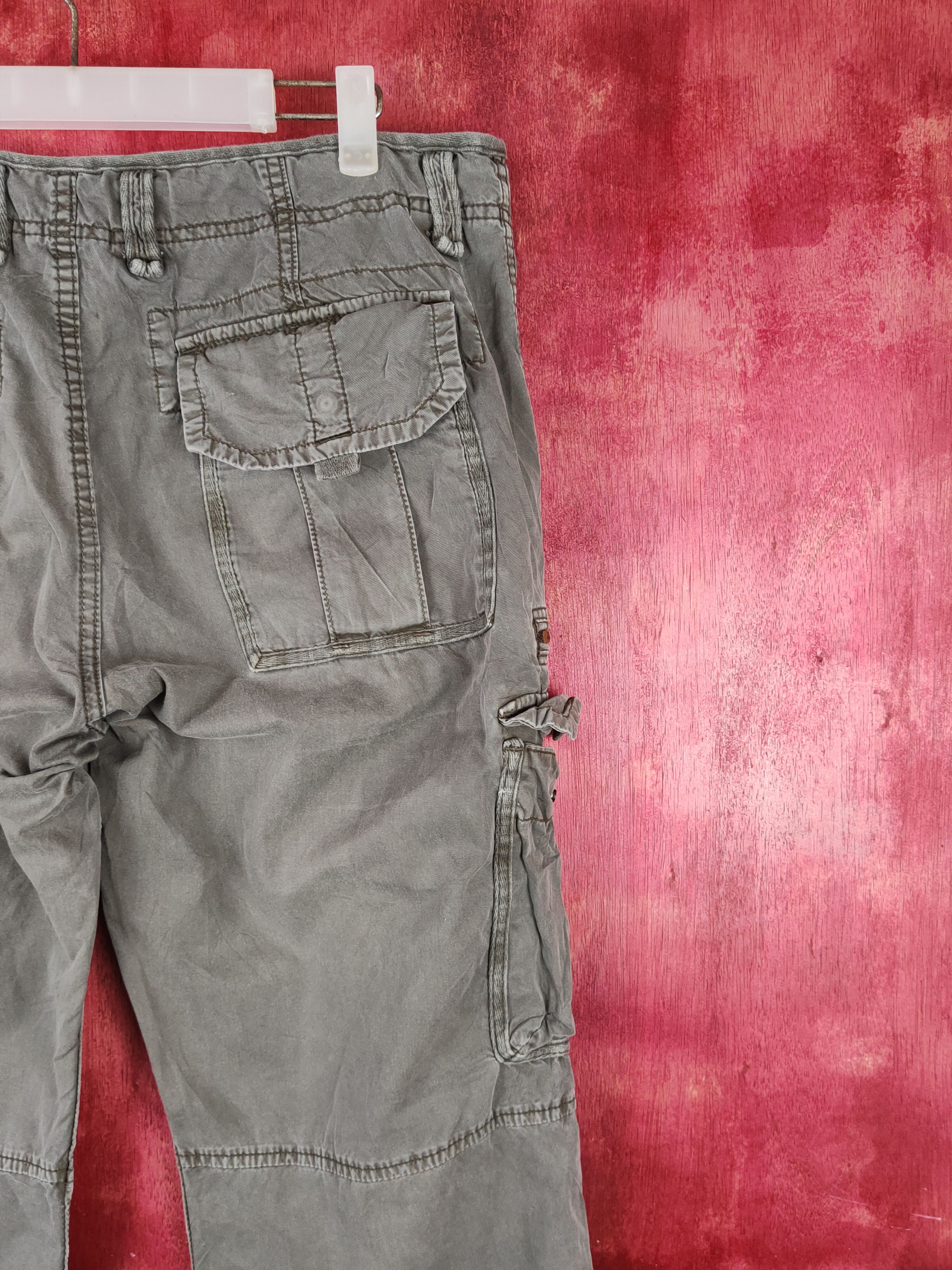 Faded Glory Uniqlo Gray Faded Multipocket Tactical Cargo Pants #S1340 Size US 35 - 11 Thumbnail