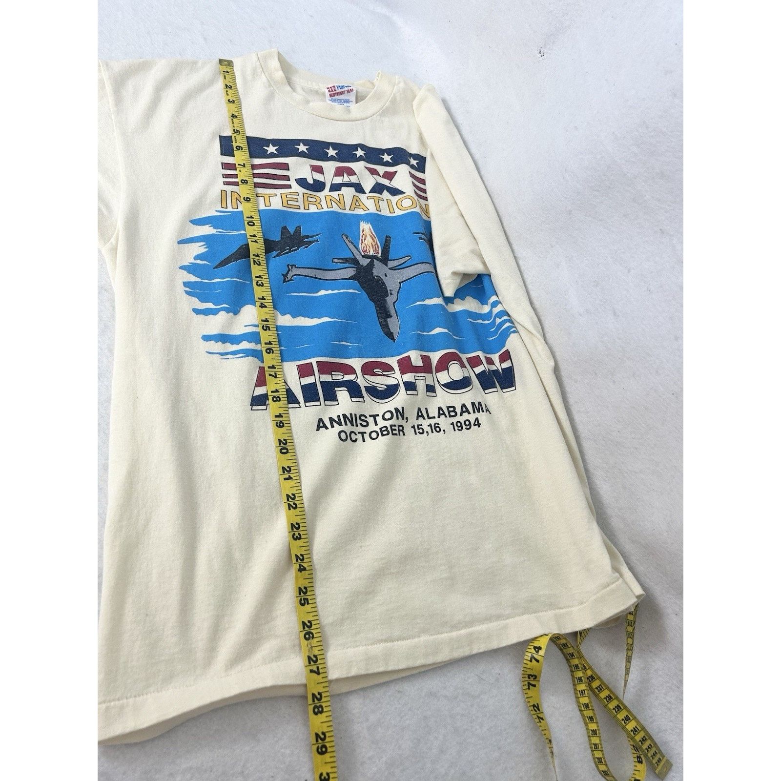 Jerzees VTG 94 Jax International Airshow Jet Plane Show Shirt XL Size US XL / EU 56 / 4 - 7 Thumbnail