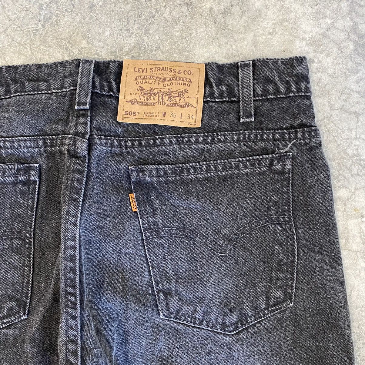 Levi's × Vintage Vintage 90’s Levis 505 Orange Tab Straight Leg Jeans Size US 35 - 17 Thumbnail