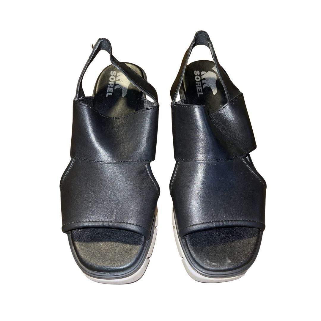 SOREL Joanie III Slingback Platform Wedge Leather Sandal 8 Shoes Size US 8 / IT 38 - 2 Thumbnail