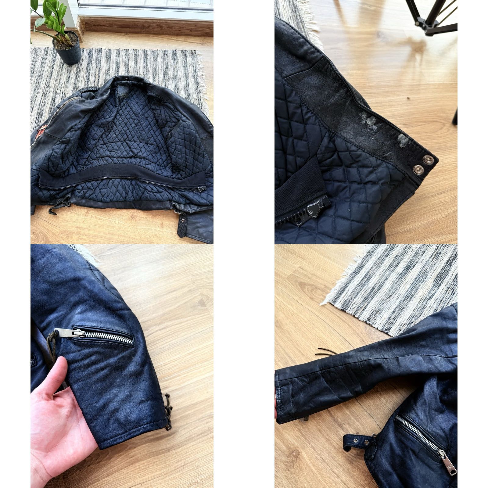Vintage VINTAGE The Rolling Stones Leather Motorcycle Jacket Steel Wheels Tour 90s Womens Motorcycle Jacket Size 42 Black 90s Womens Size M / US 6-8 / IT 42-44 - 9 Thumbnail