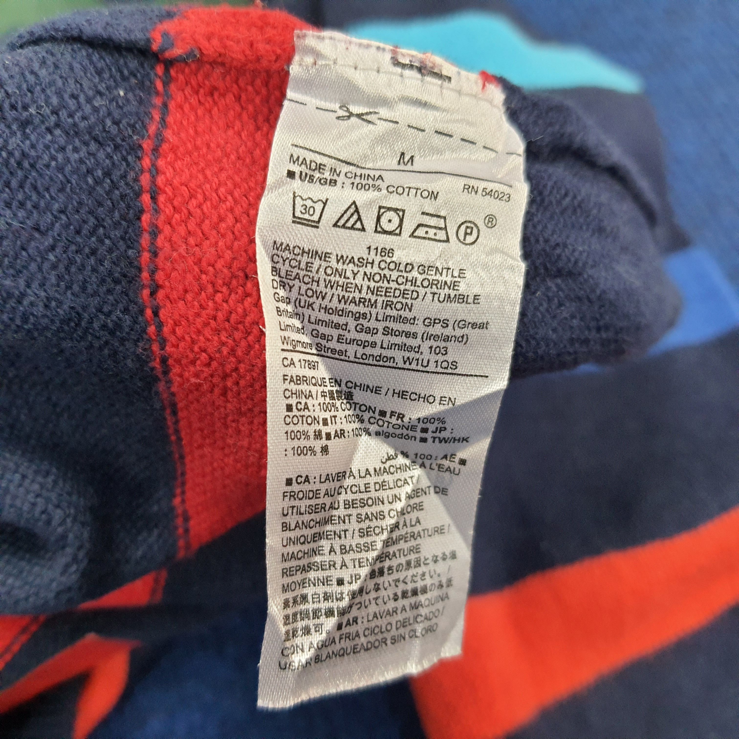 Gap × Vintage Vintage GAP Striped Sweatshirts Size US M / EU 48-50 / 2 - 5 Thumbnail