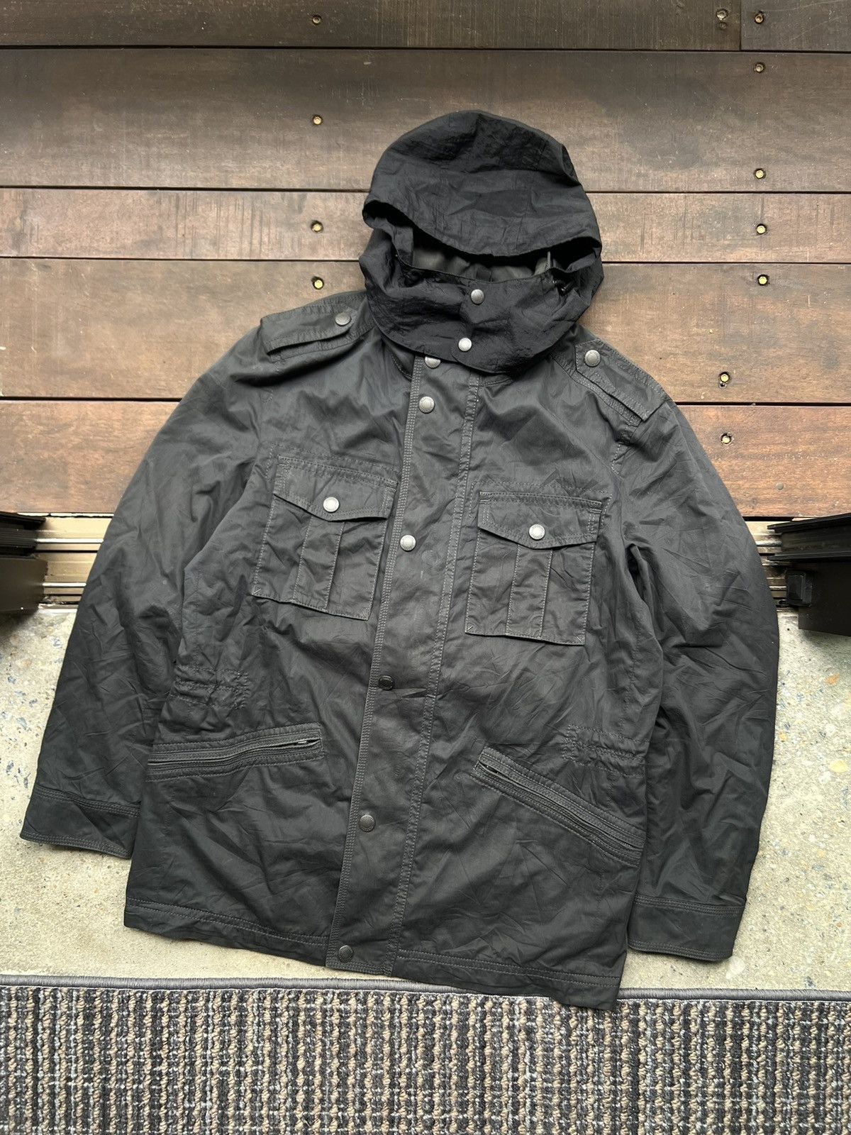 Burberry 00’s BURBERRY LONDON MILITARY ARMY FIELD JACKET RARE Size US XL / EU 56 / 4 - 1 Thumbnail