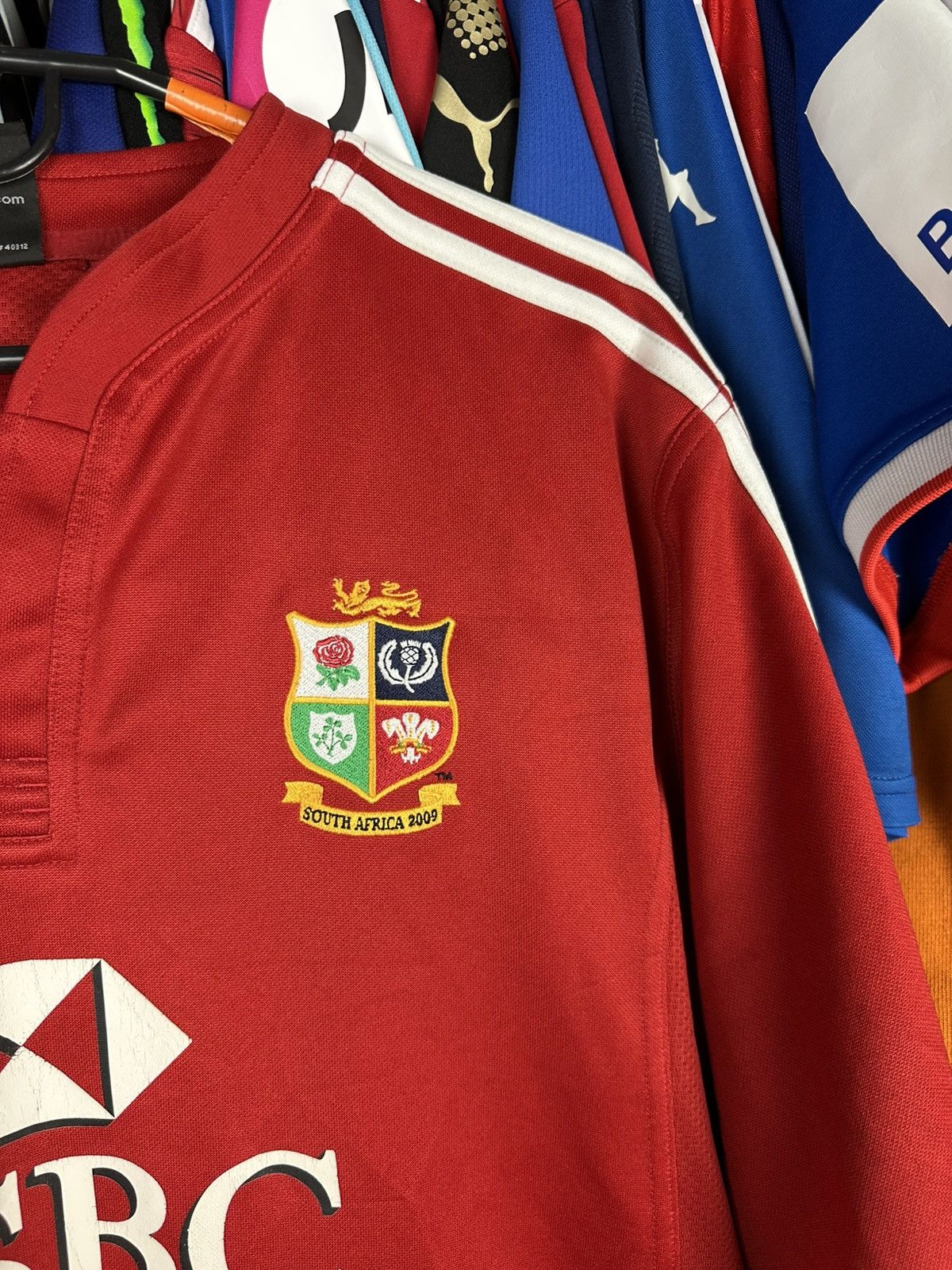Adidas BRITISH LIONS SOUTH AFRICA 2009 rugby union shirt jersey Size US L / EU 52-54 / 3 - 5 Thumbnail