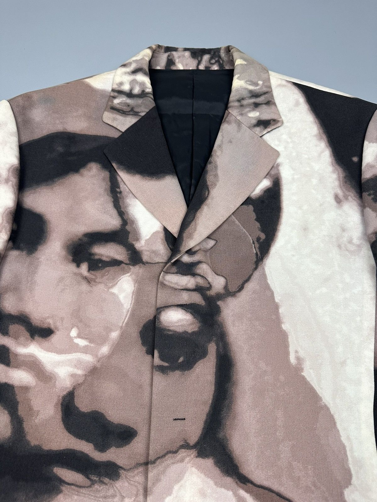 Jean Paul Gaultier 🔥Rare Sick🔥Jean Paul Gaultier Homme Face Graphic Blazer Size 48R - 7 Thumbnail