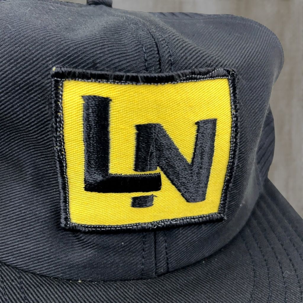 Rains Vintage L&N Railroad Trucker Hat Cap Made In USA Black 80s Patch Trains Mens One Size Adjustable Mesh Back Cap Size ONE SIZE - 1 Thumbnail