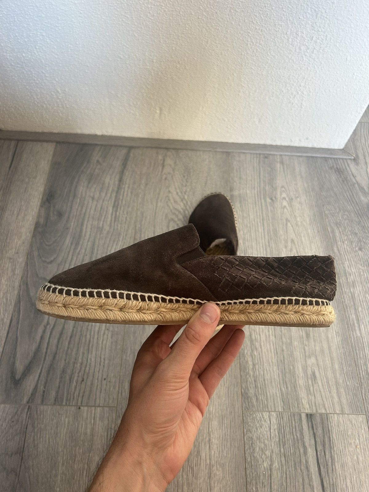 Bottega Veneta Bottega Veneta Suede Intrecciato Espadrilles - Brown Size US 7 / EU 40 - 6 Thumbnail