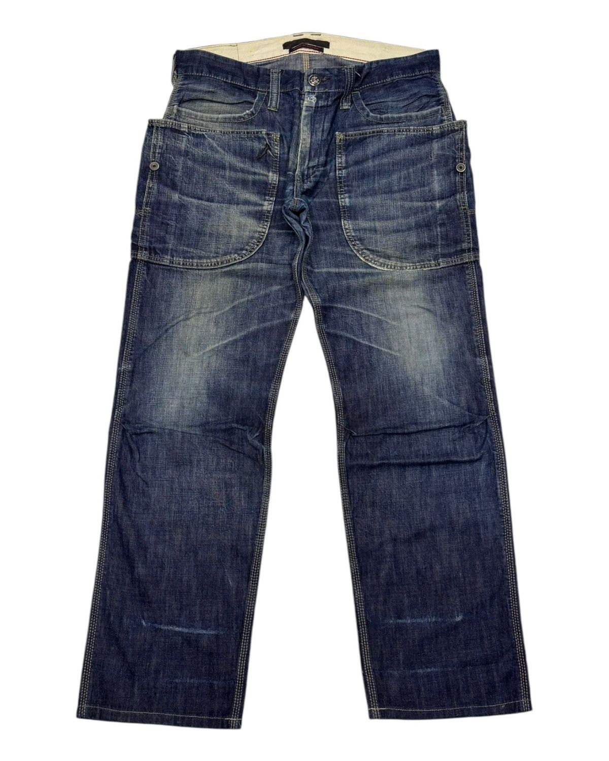 Hysteric Glamour 🔥BLUE WAY MADE IN NIPPON BAGGY JEANS DISTRESSED DENIM RARE Size US 33 - 7 Thumbnail