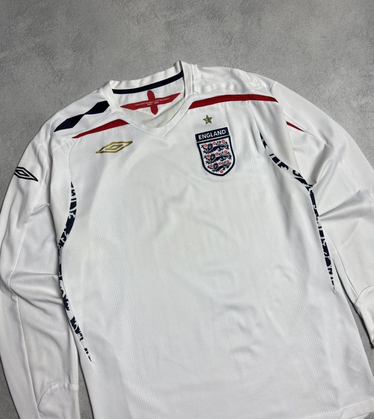 Umbro England 2007 2008 2009 Home Shirt Jersey Long Sleeve Umbro Size US L / EU 52-54 / 3 - 3 Thumbnail