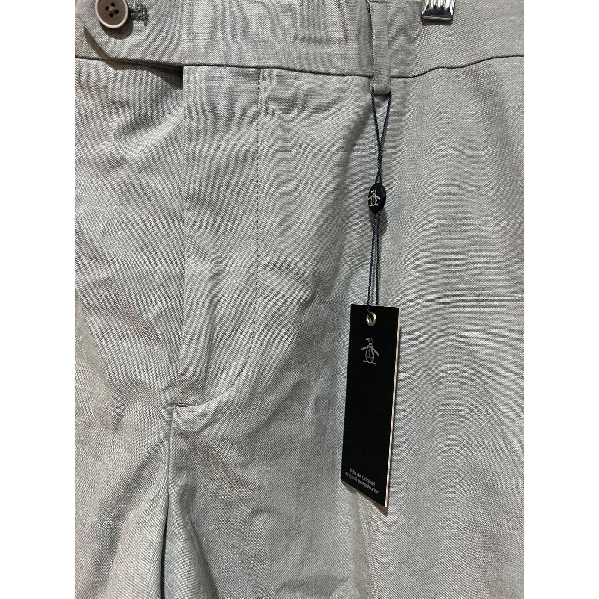 Original Penguin Original Penguin Green Chambray Flat Front Pants - NWT Size Size US 40 / EU 56 - 4 Thumbnail