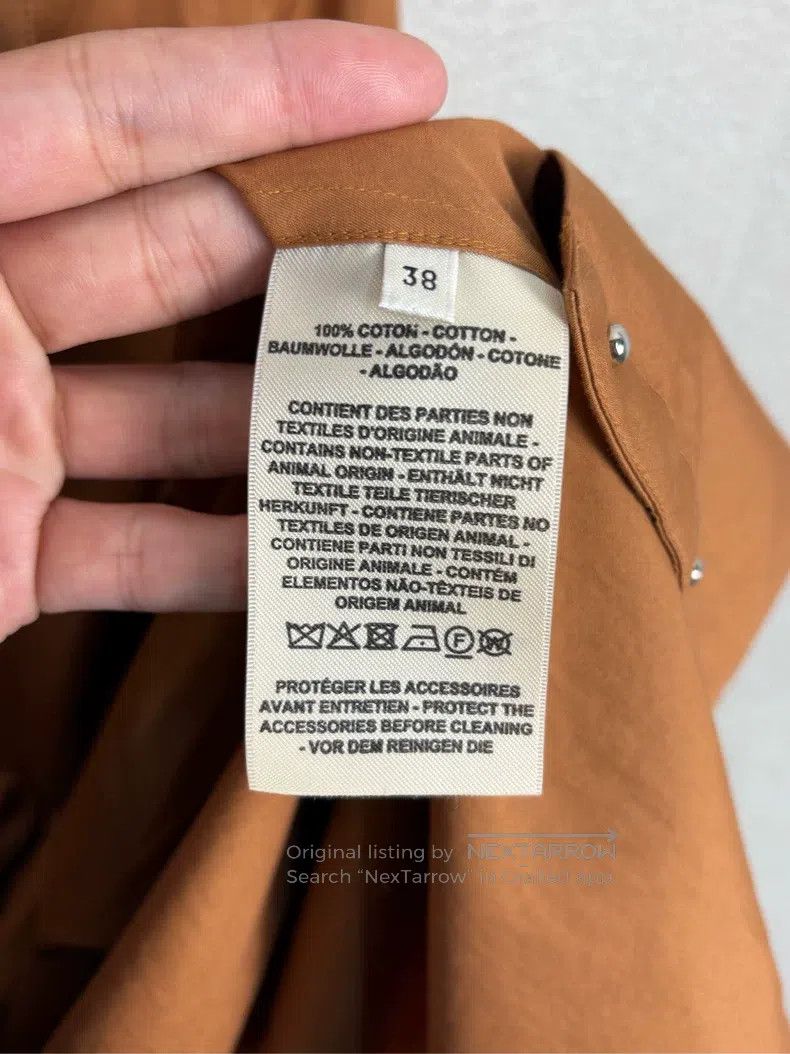 Hermes Hermes Khaki Lapel Long Sleeve Windbreaker Size XS / US 0-2 / IT 36-38 - 4 Thumbnail