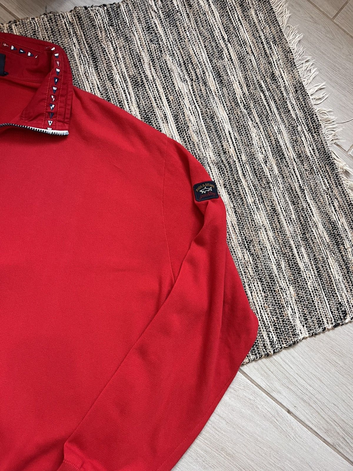 Paul & Shark × Vintage Vintage Paul & Shark Zip Knit Red Pullover Y2K sweatshirt Size US XXL / EU 58 / 5 - 7 Thumbnail