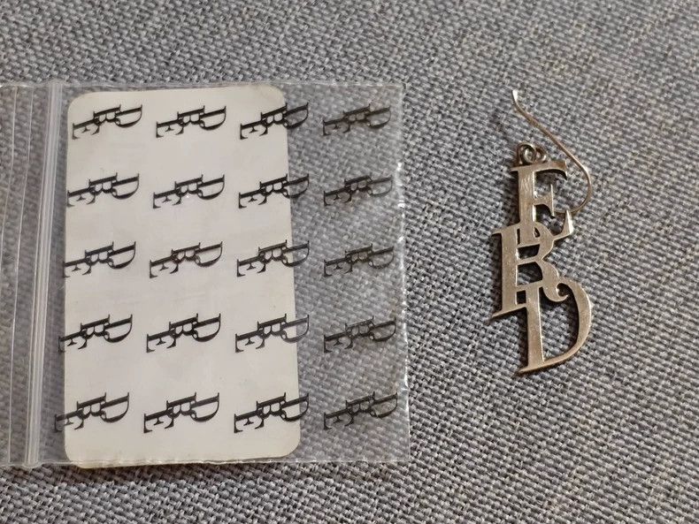 Enfants Riches Deprimes Enfants riches deprimes Logo silver stud earrings 2505-Next Size ONE SIZE - 1 Thumbnail